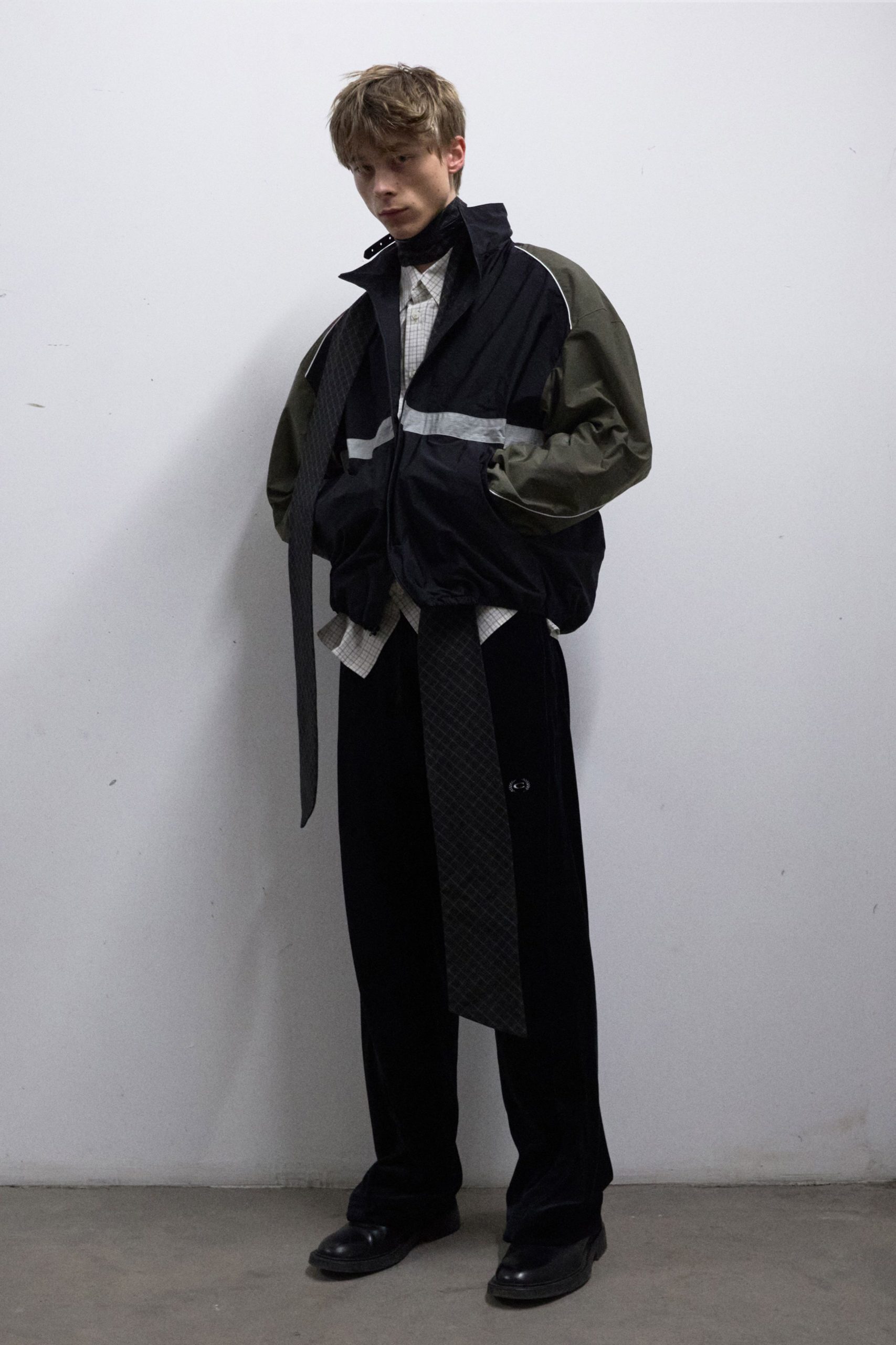 black and green relaxed jacket