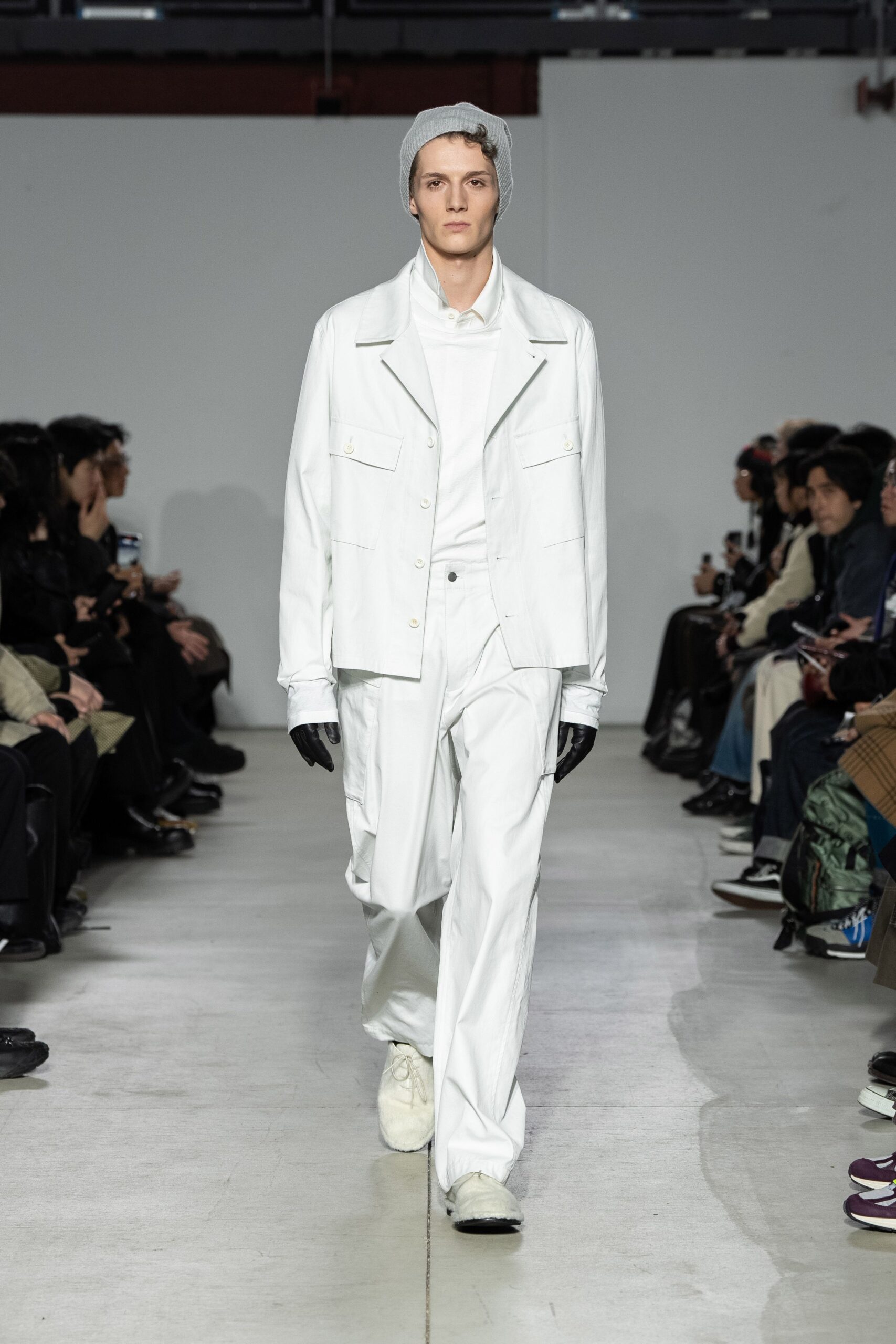 white relaxed jacket and pants