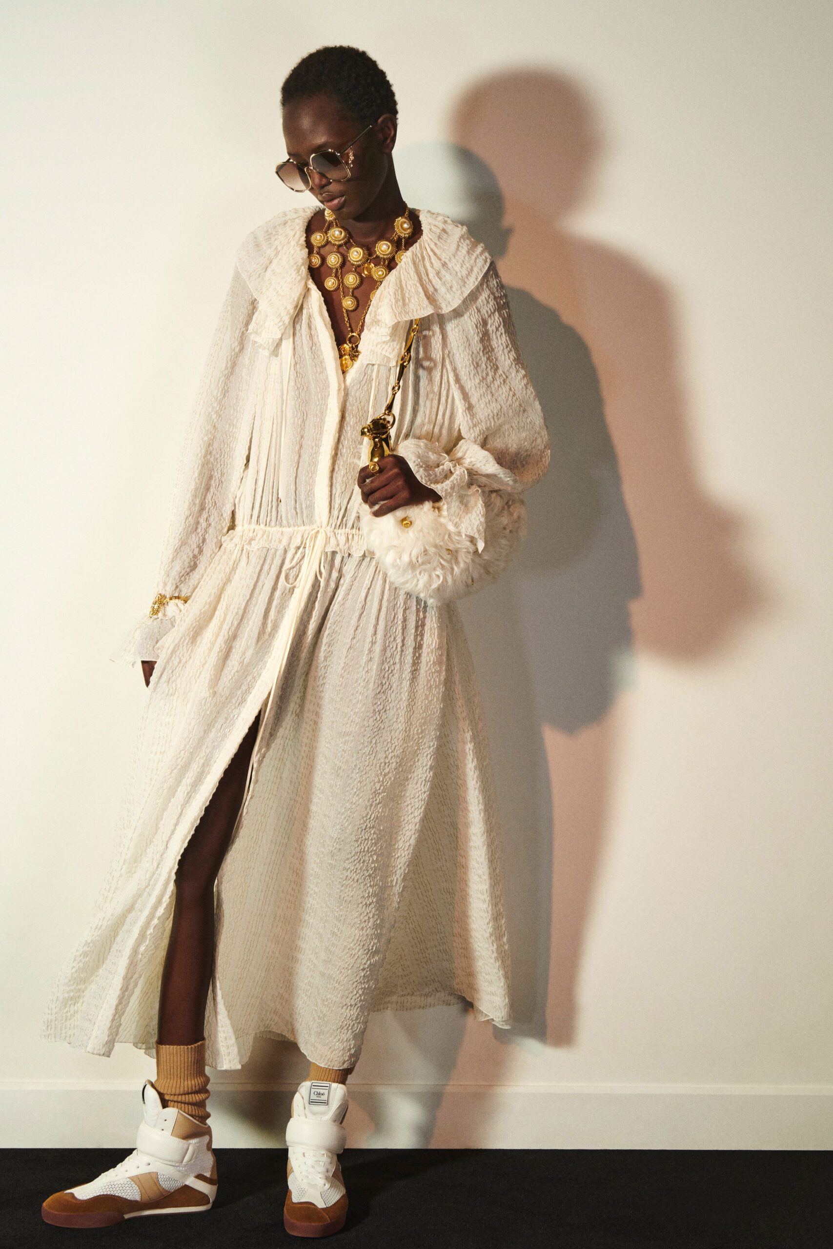 white relaxed maxi dress