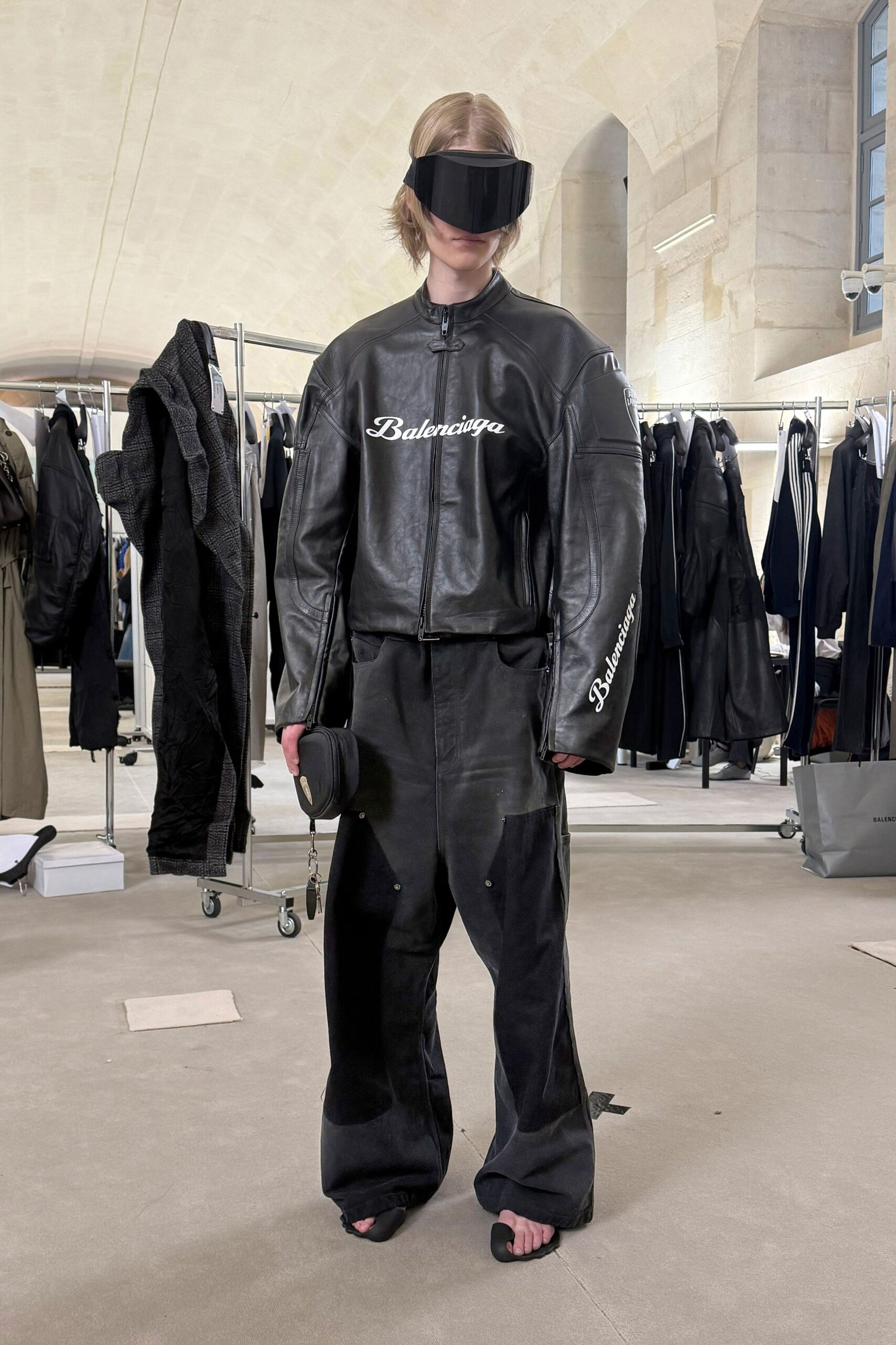 black leather jacket and pants outfit