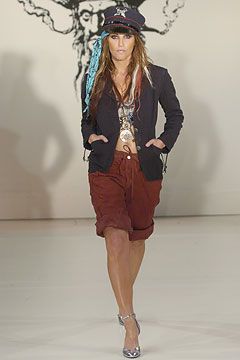 military cap with tailored black blazer