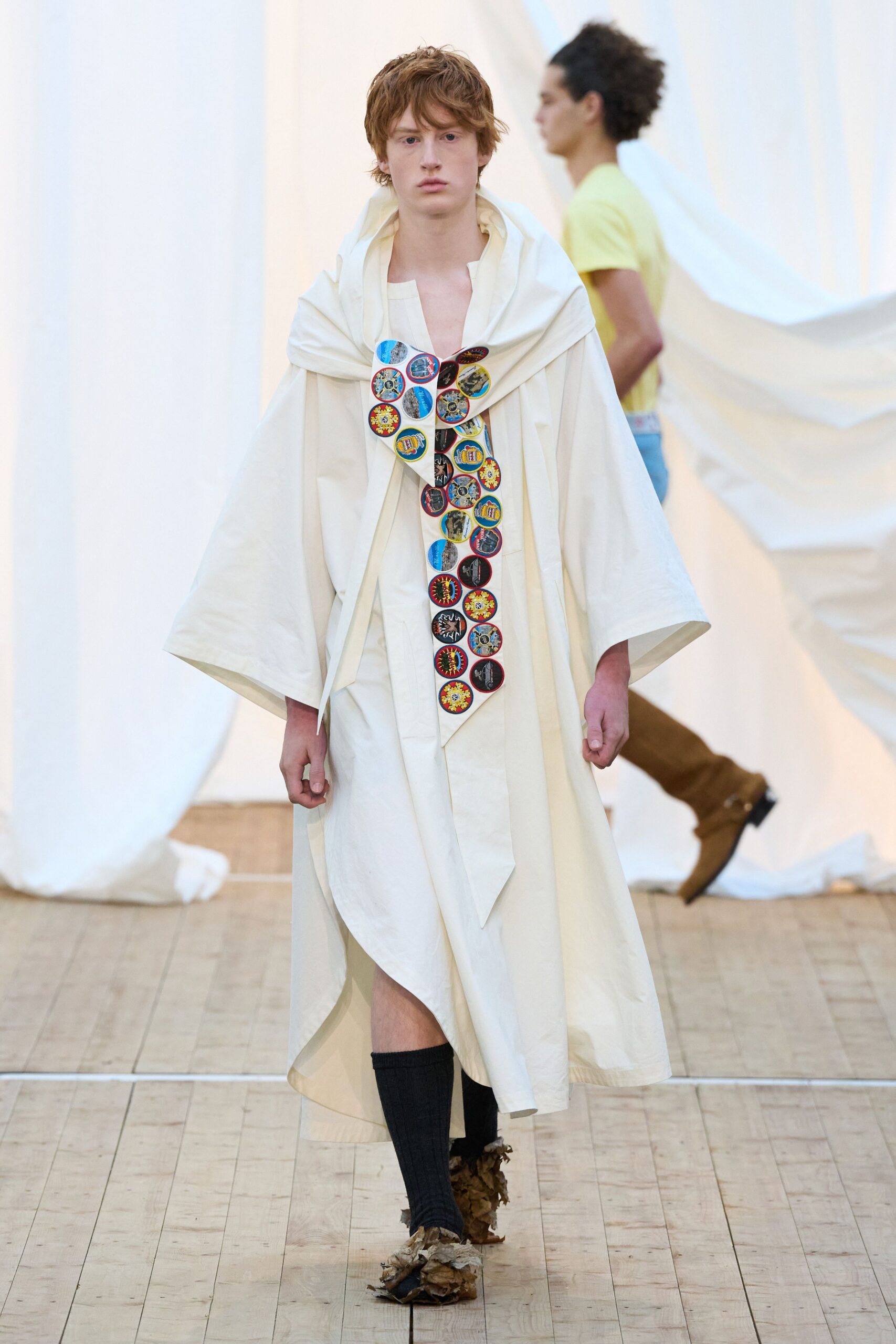 white cotton cape and dress