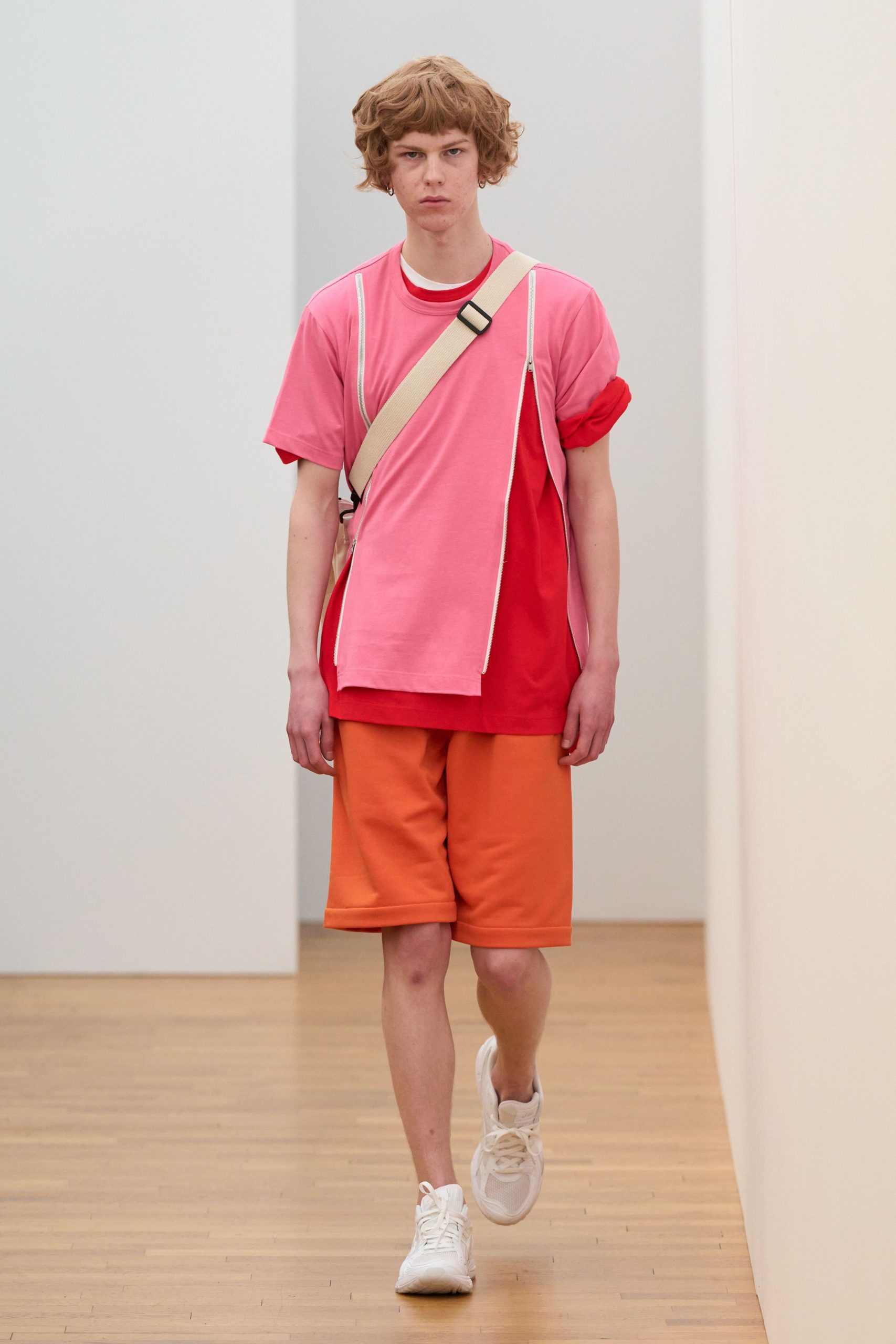 orange relaxed short shorts