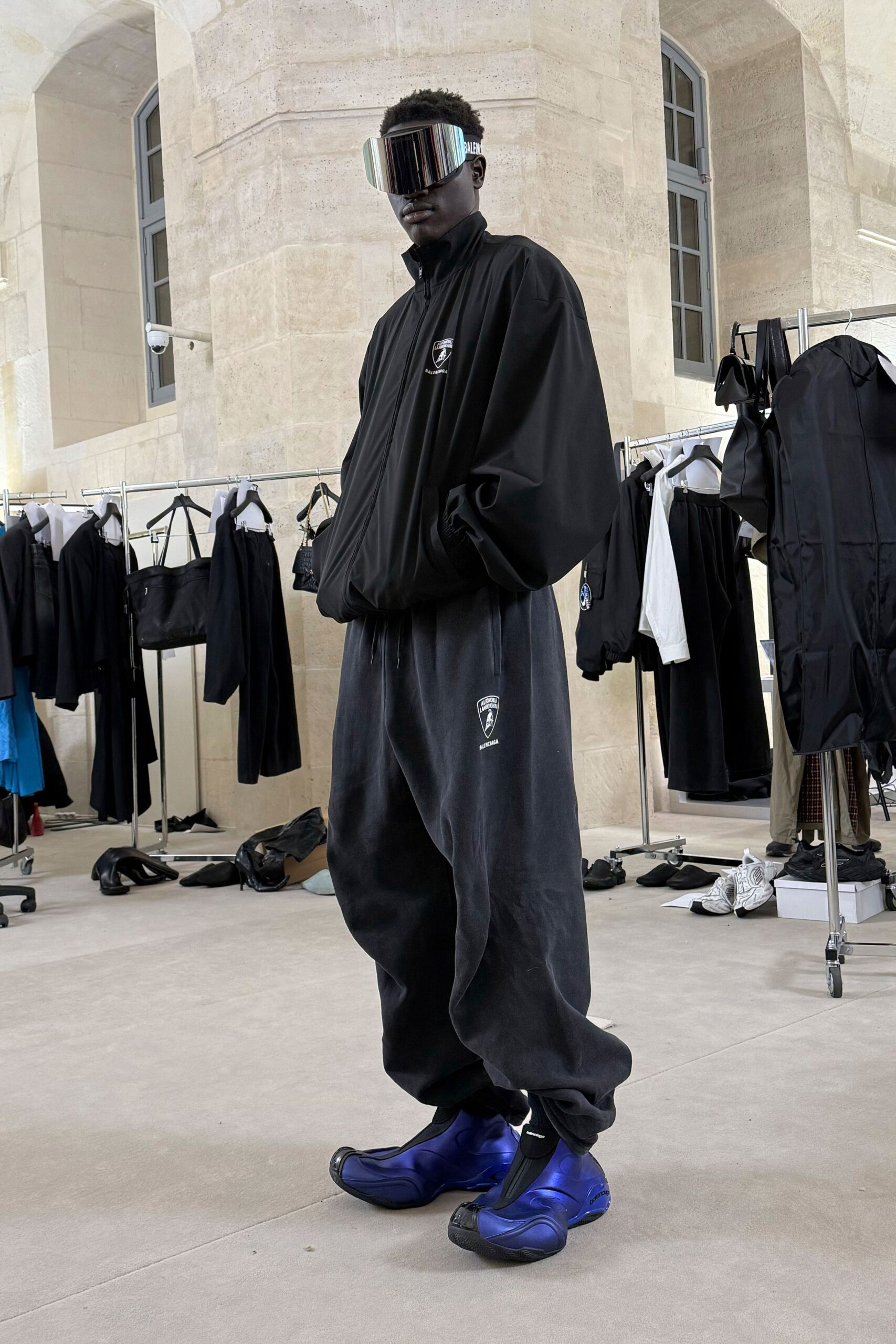 black relaxed jacket and pants