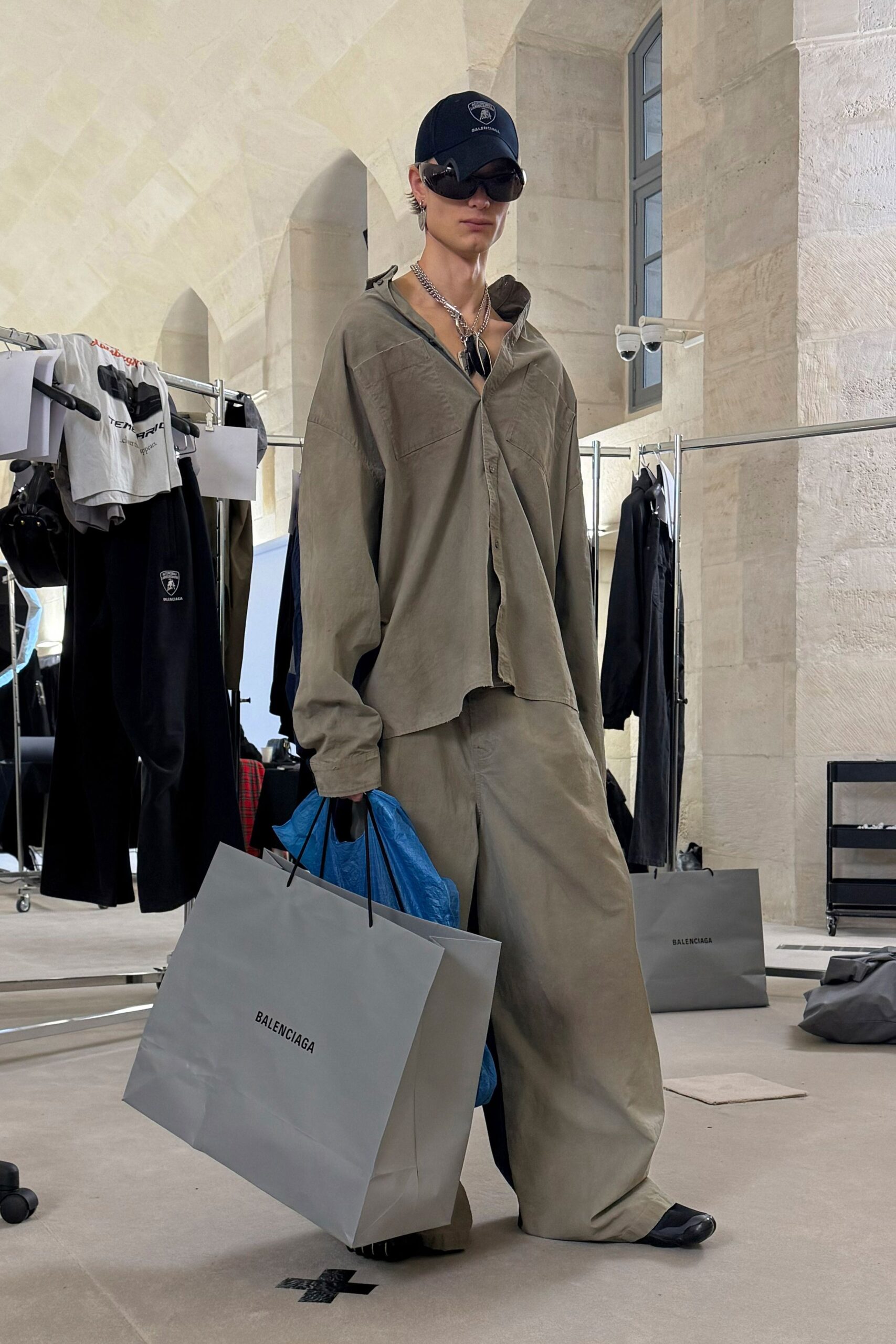 beige relaxed shirt and pants
