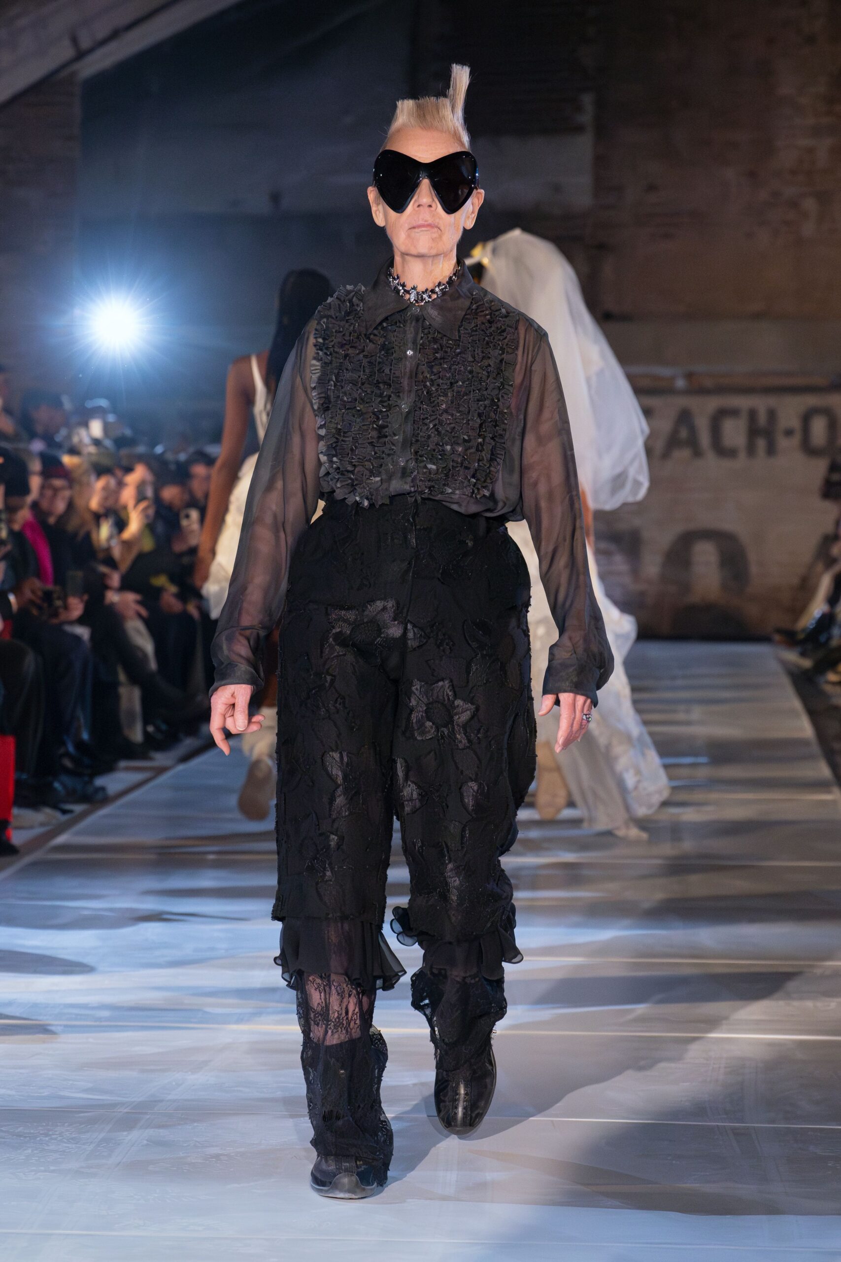 black silk relaxed flared pants