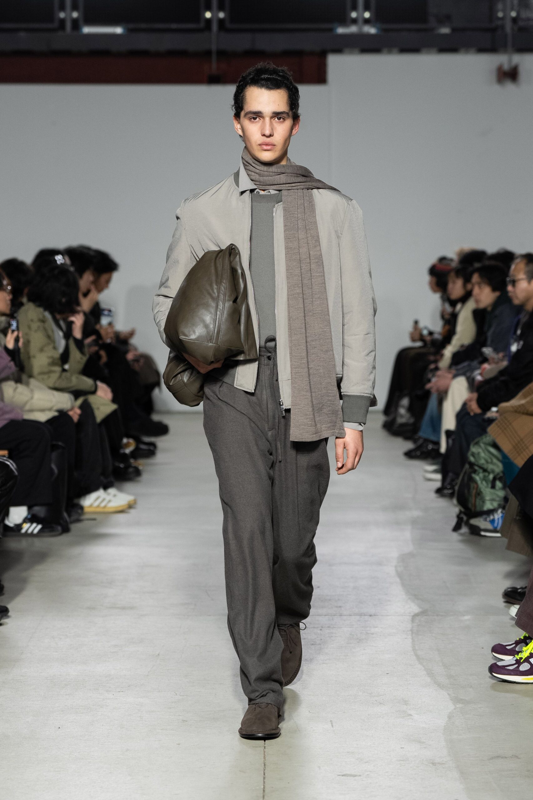 gray relaxed shirt and pants