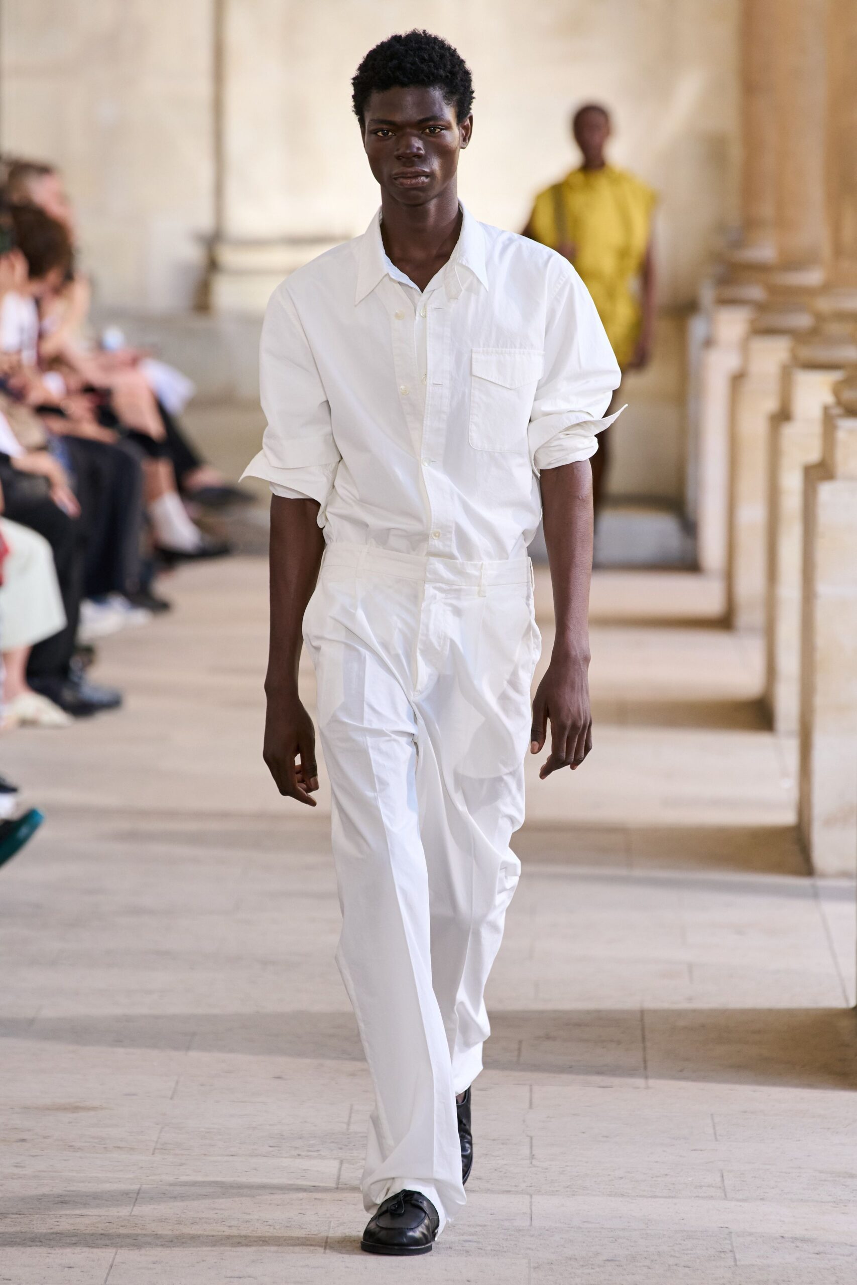 white shirt and pants