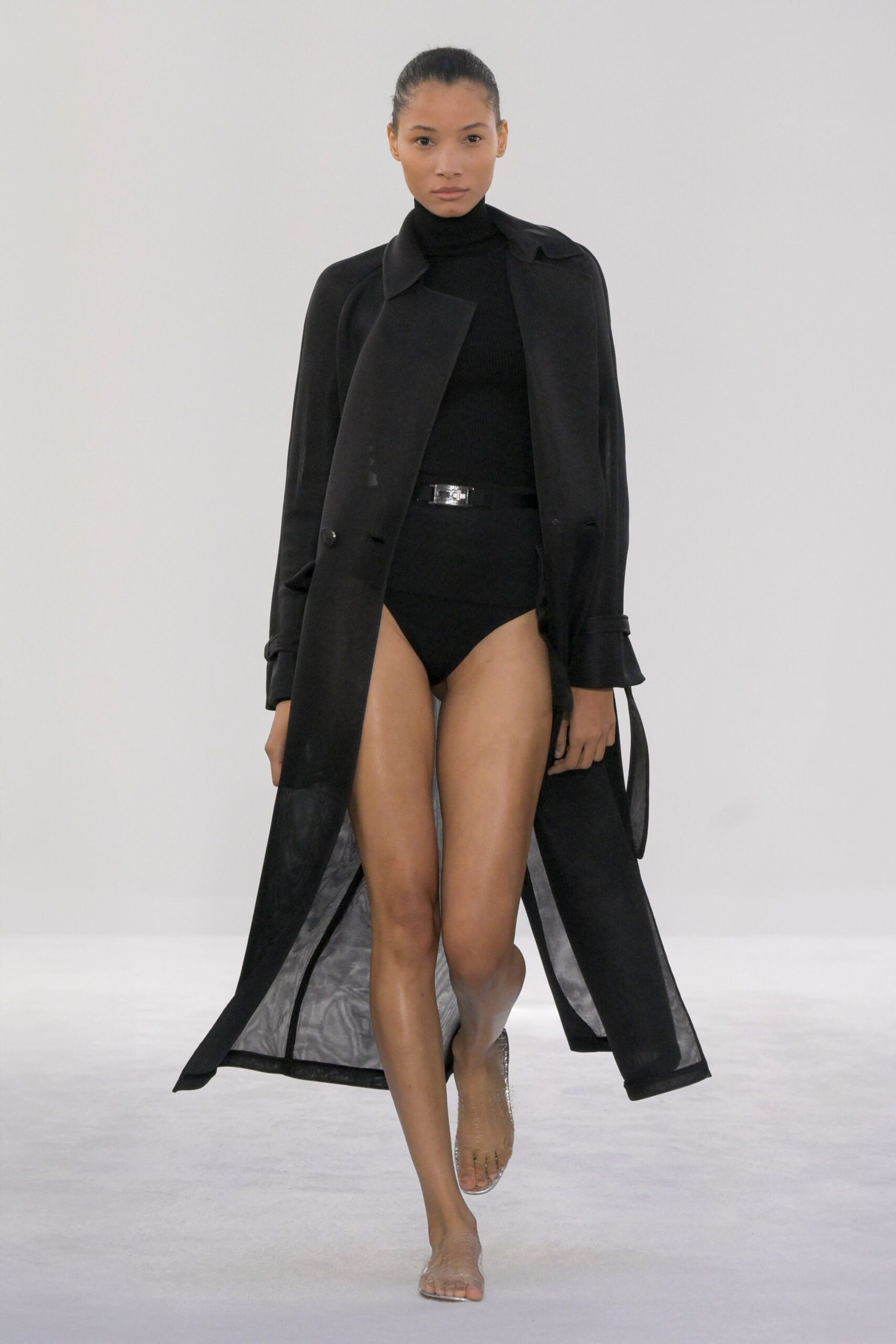black coat with bodysuit