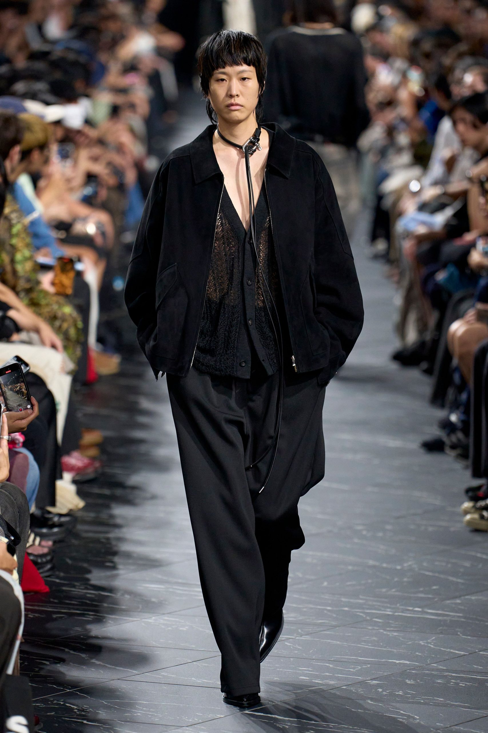 black velvet jacket with lace top