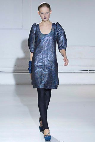metallic puff-sleeve mini dress