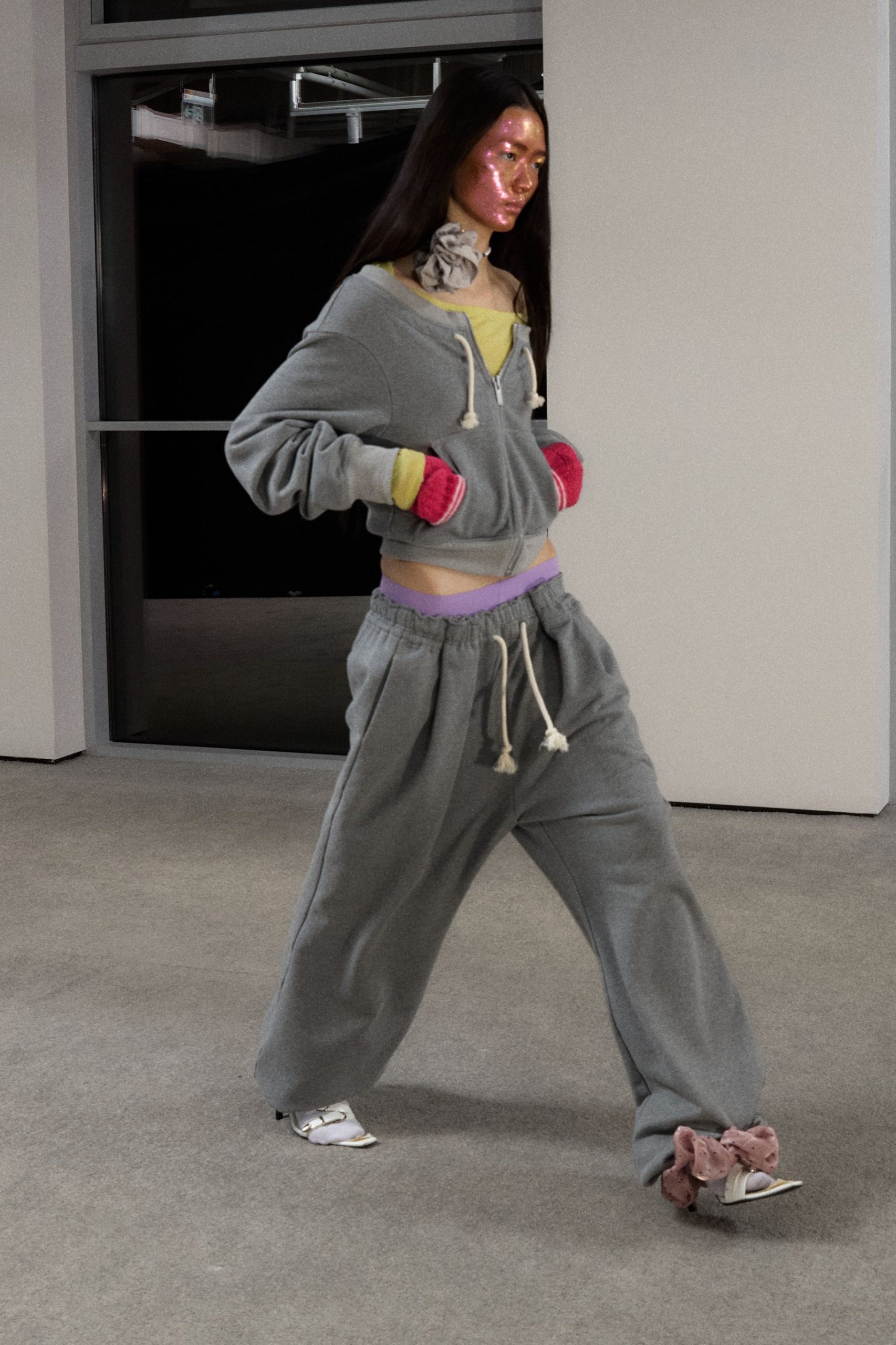 gray relaxed hoodie and pants