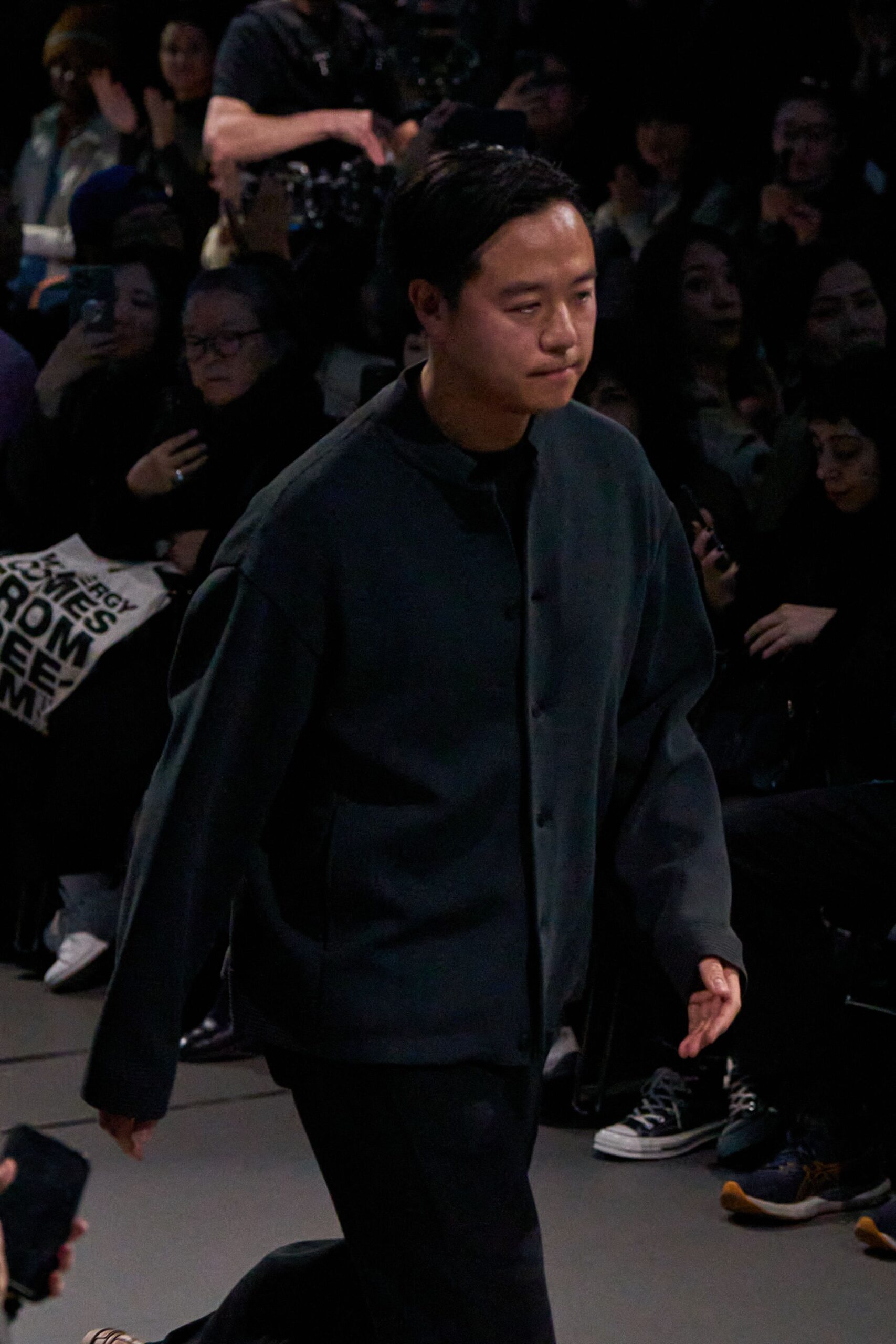 black wool jacket and pants