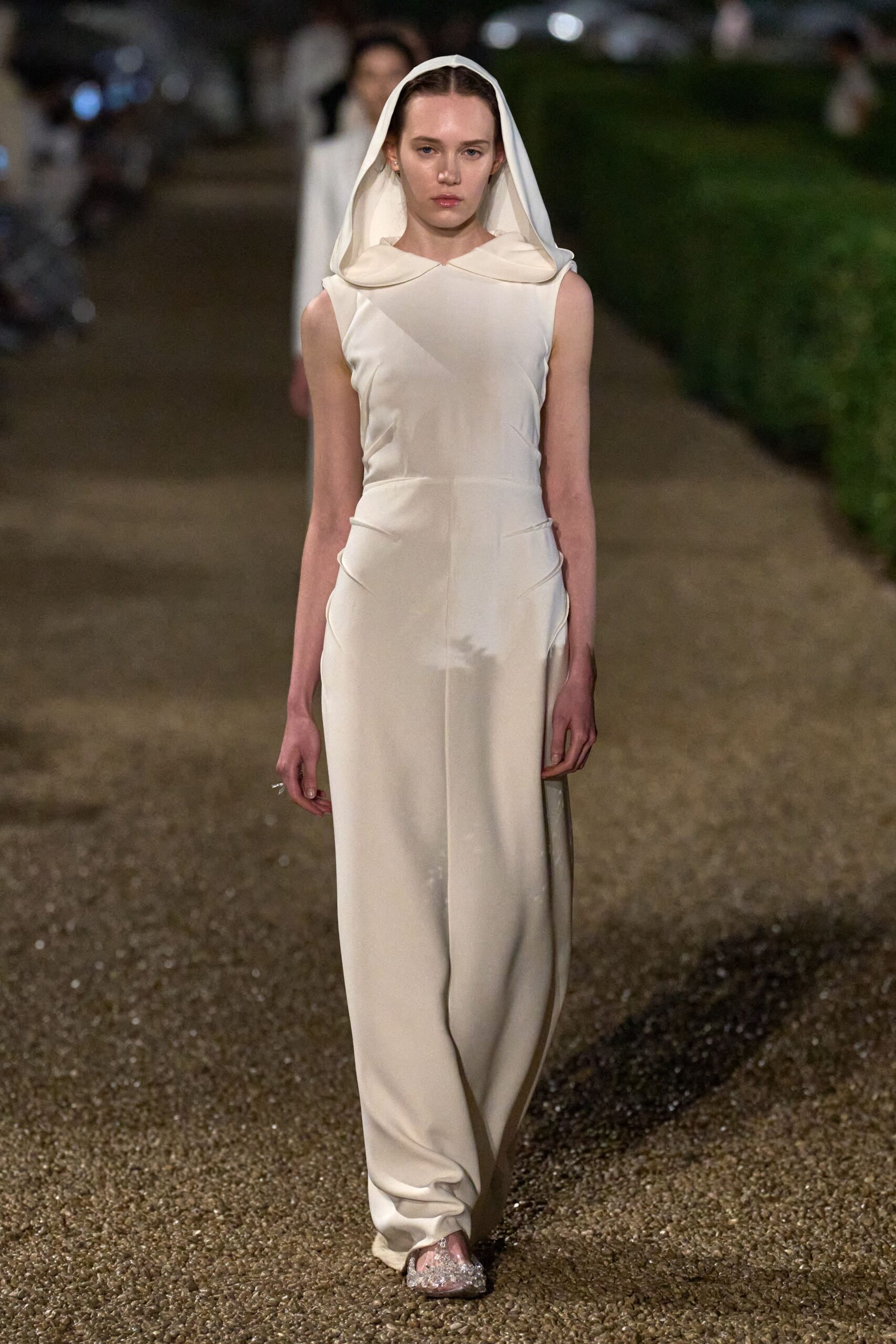 white fitted sleeveless jumpsuit