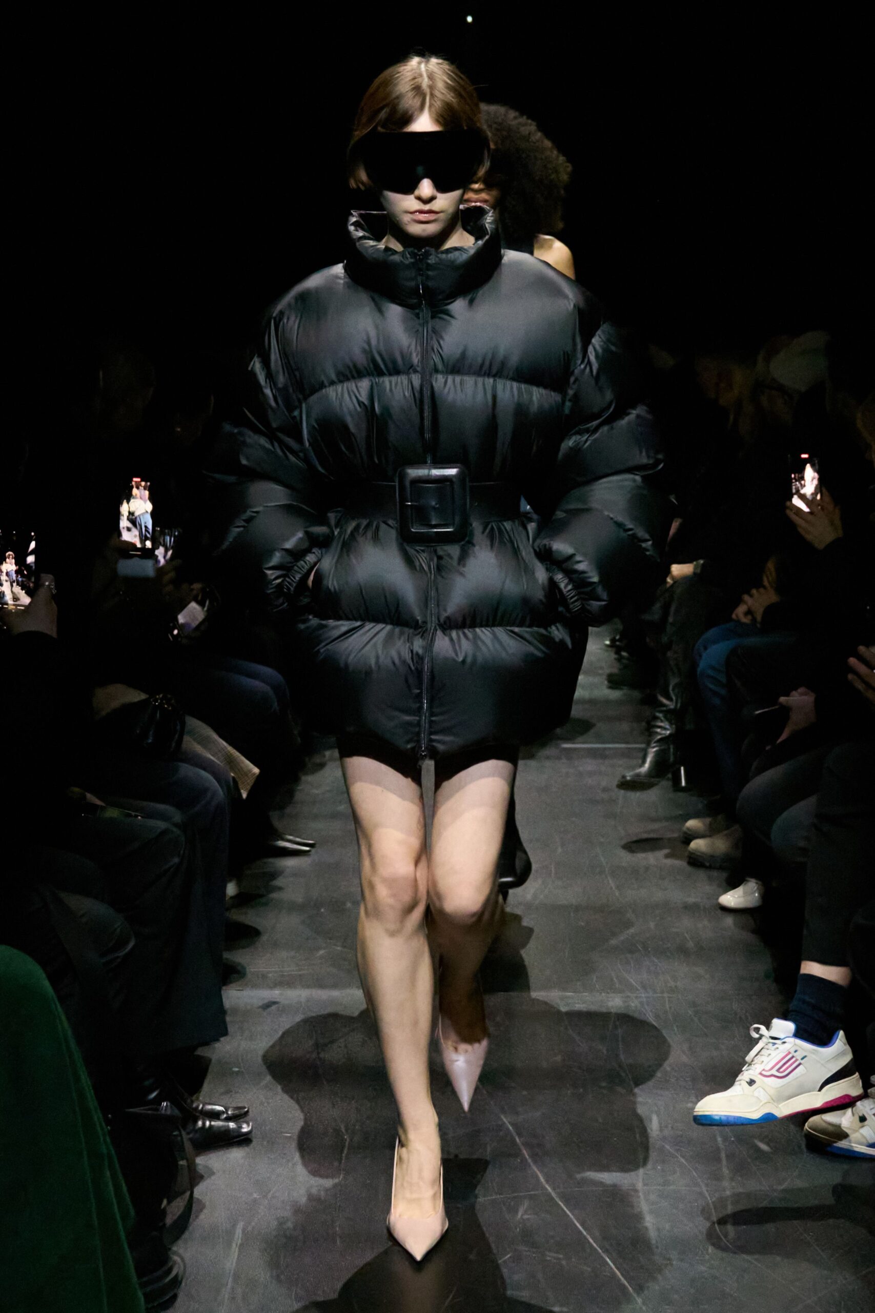 oversized black puffer coat