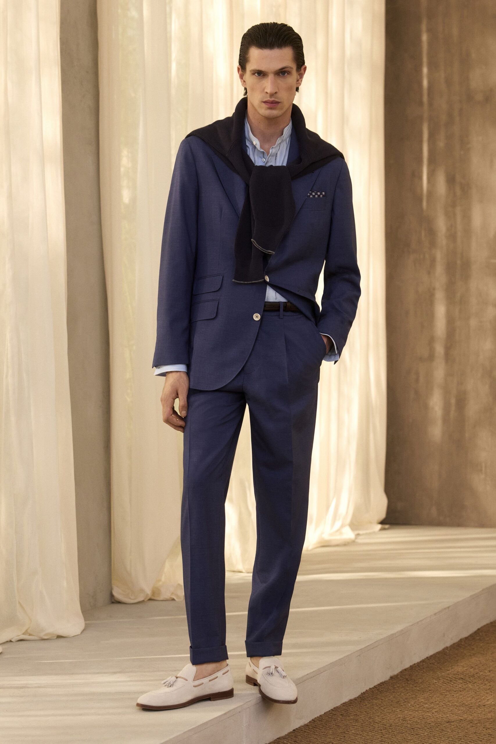 white suede tailored shoes