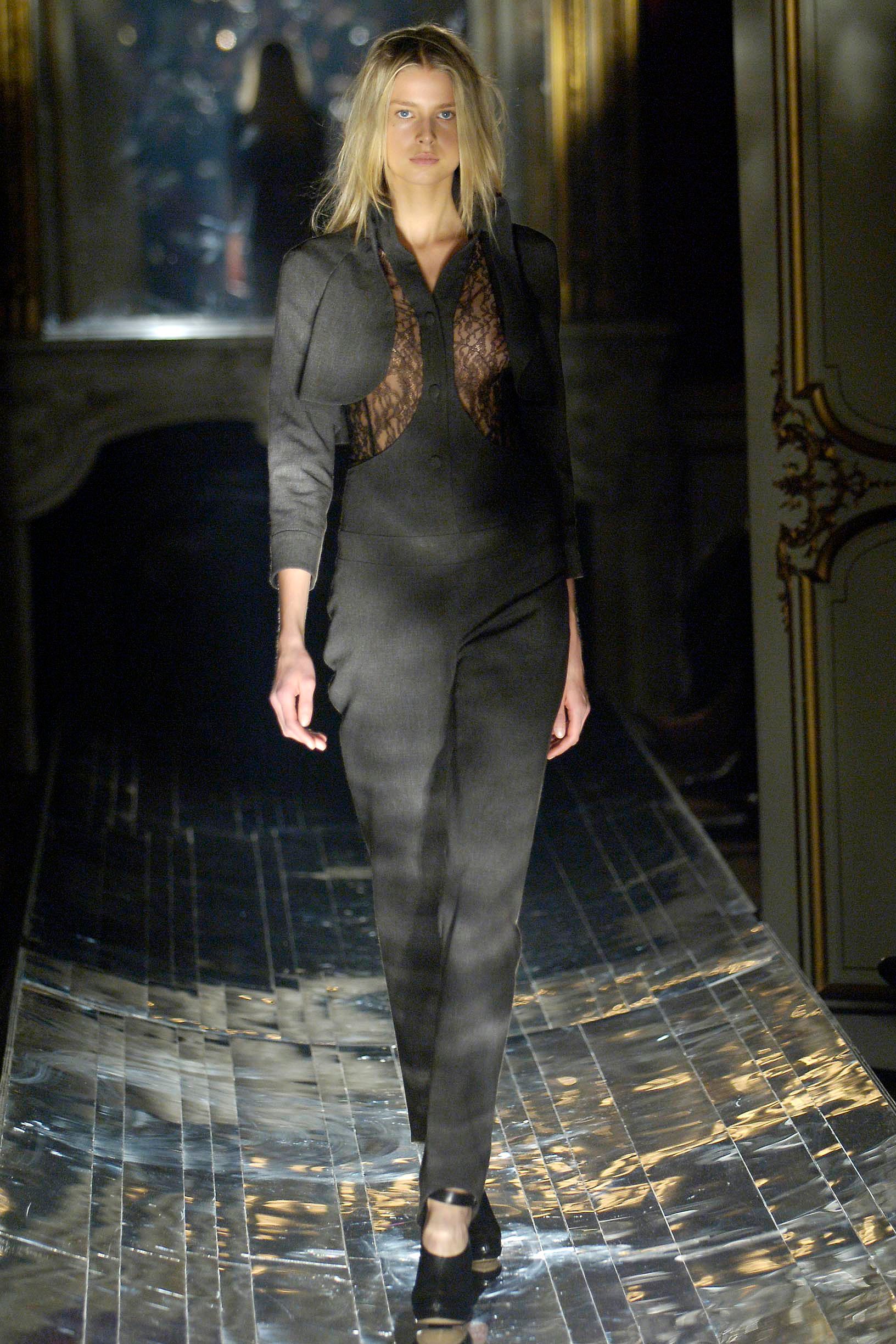 lace inset tailored jumpsuit