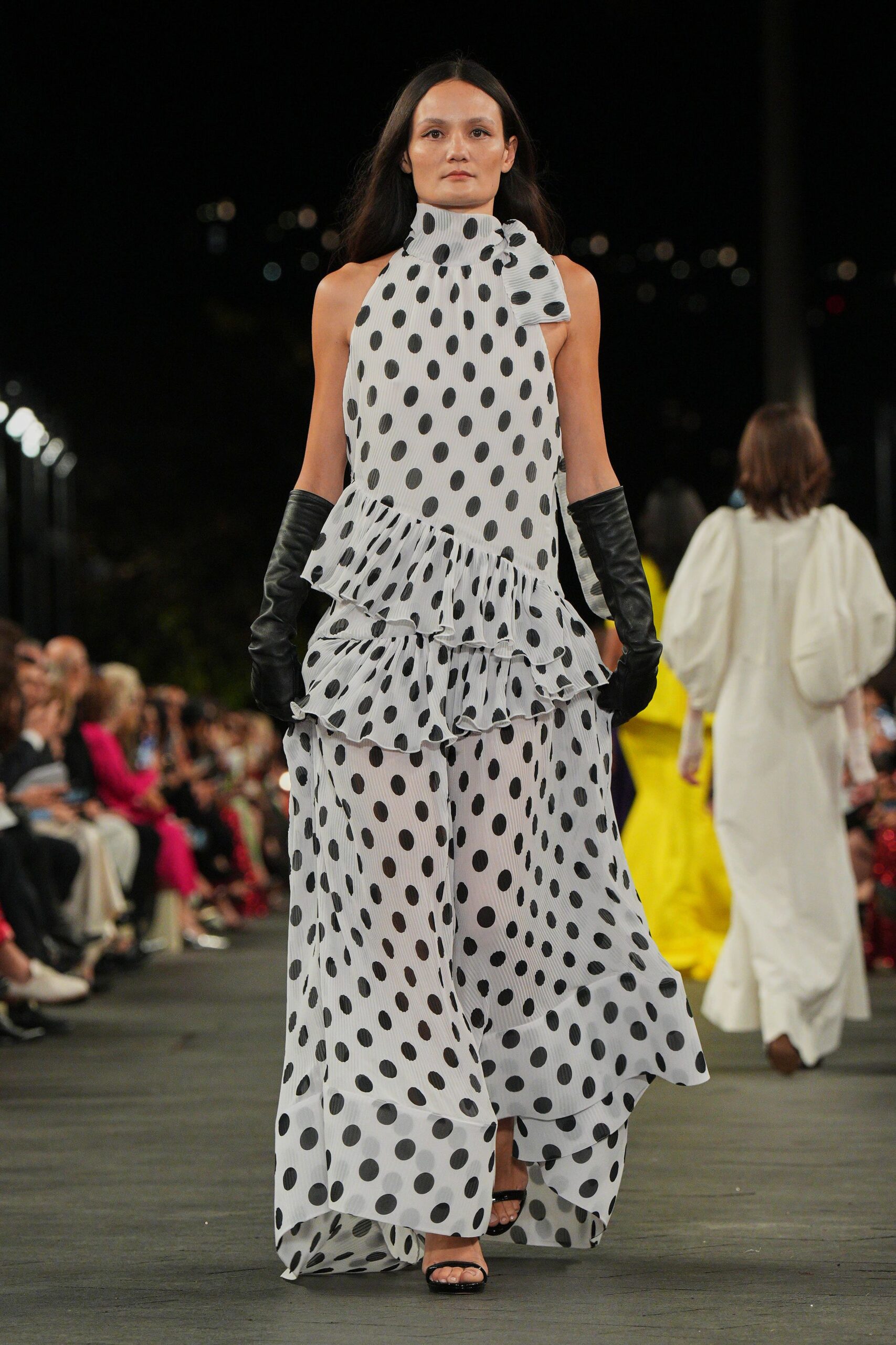 polka dot chiffon jumpsuit