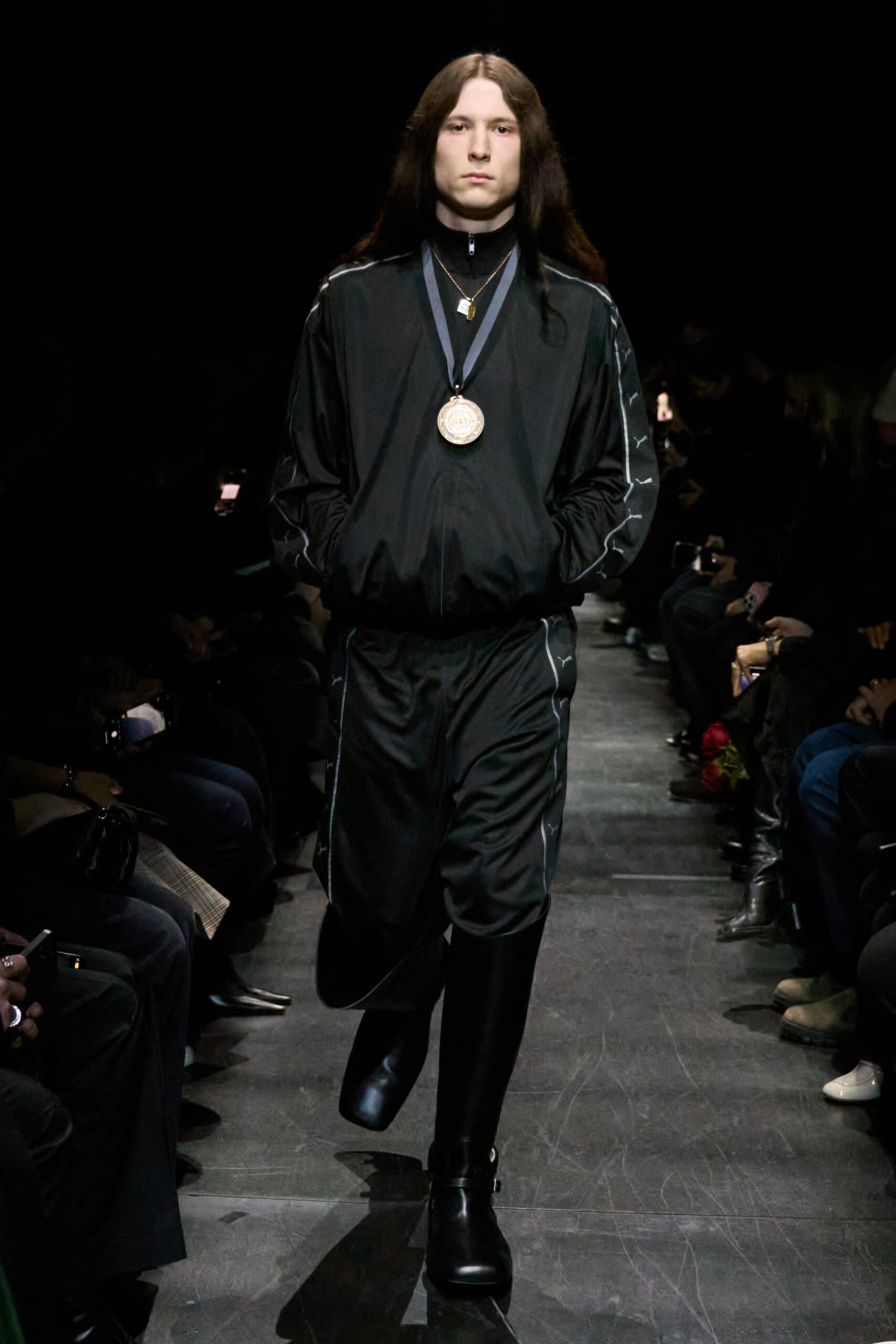 black relaxed jacket and pants