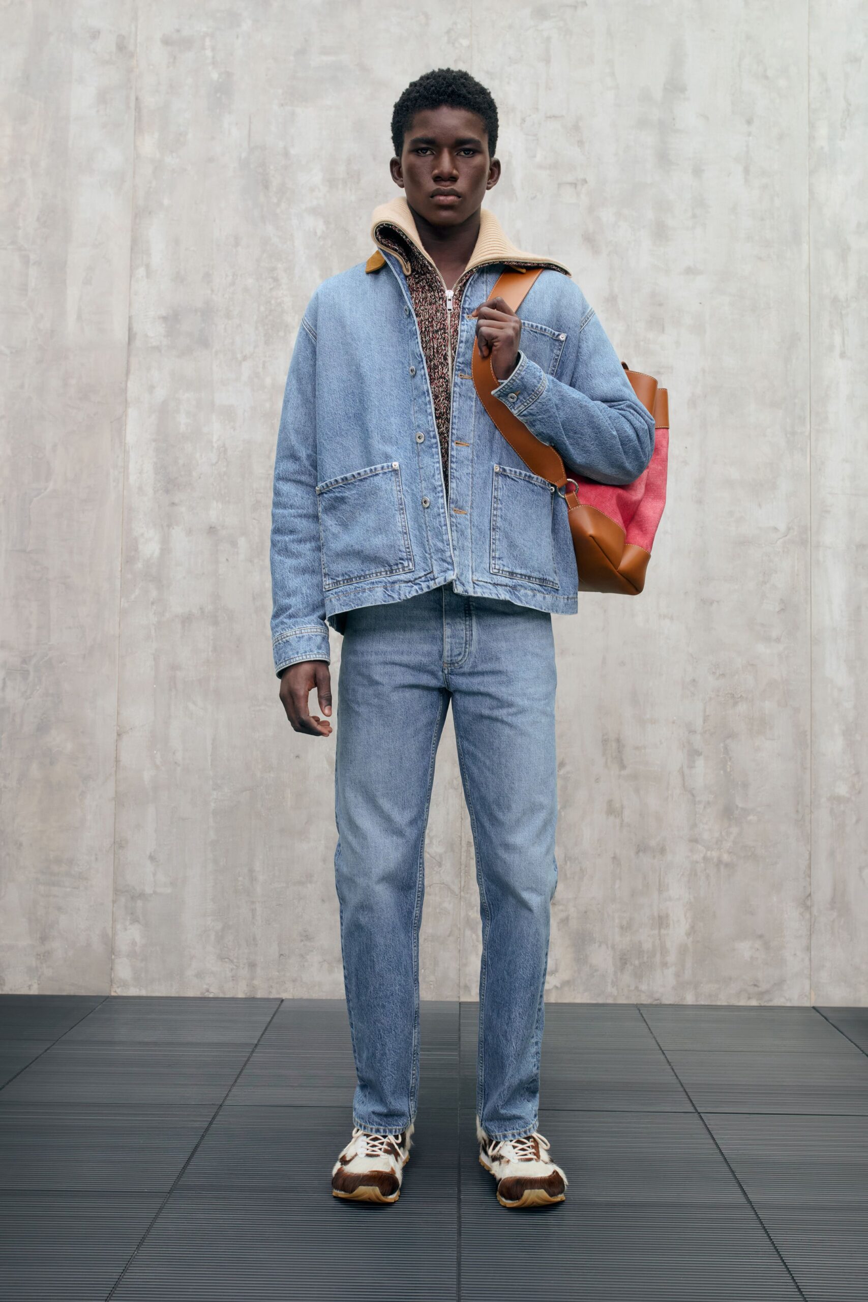 denim jacket with multi shirt