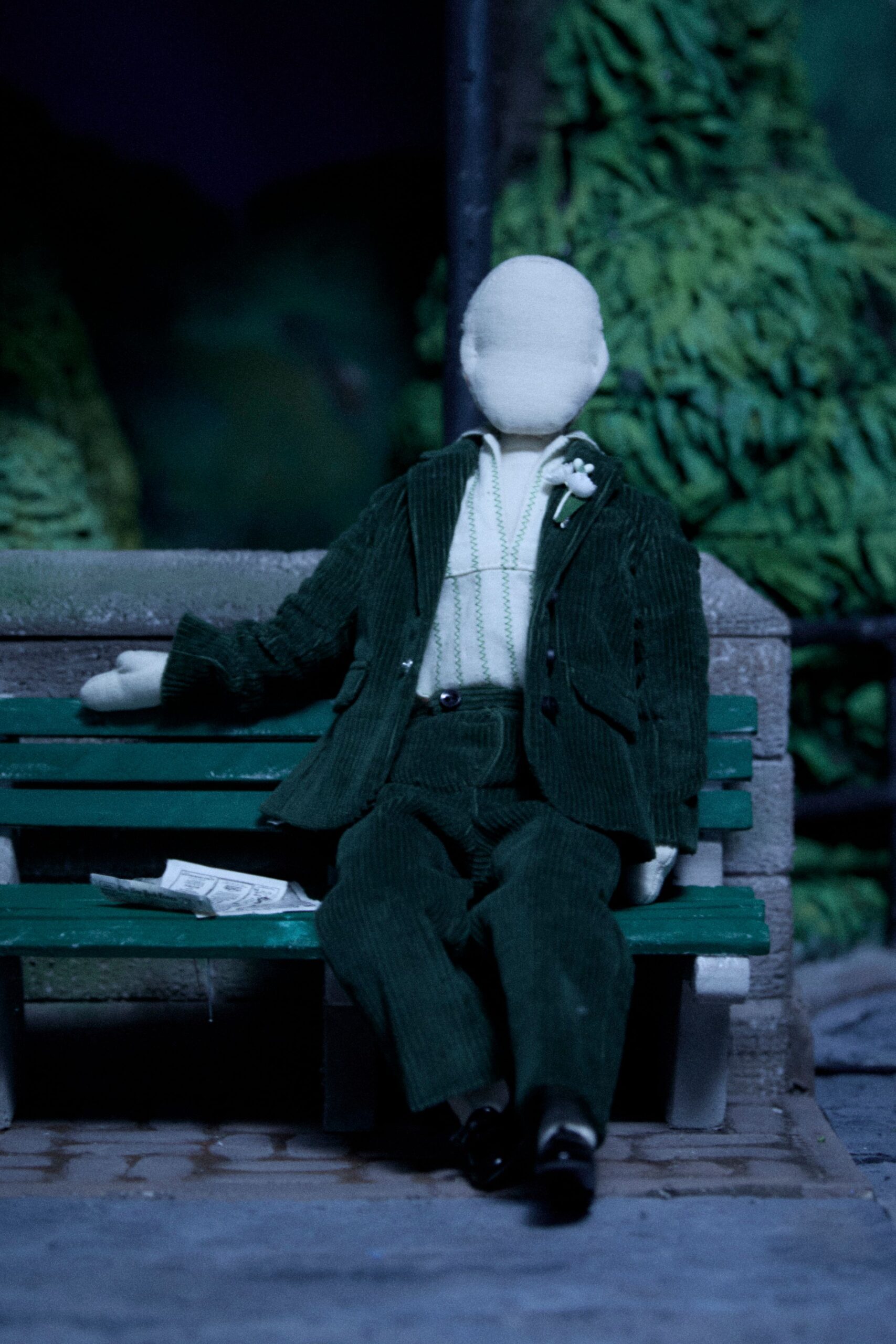 green corduroy tailored suit