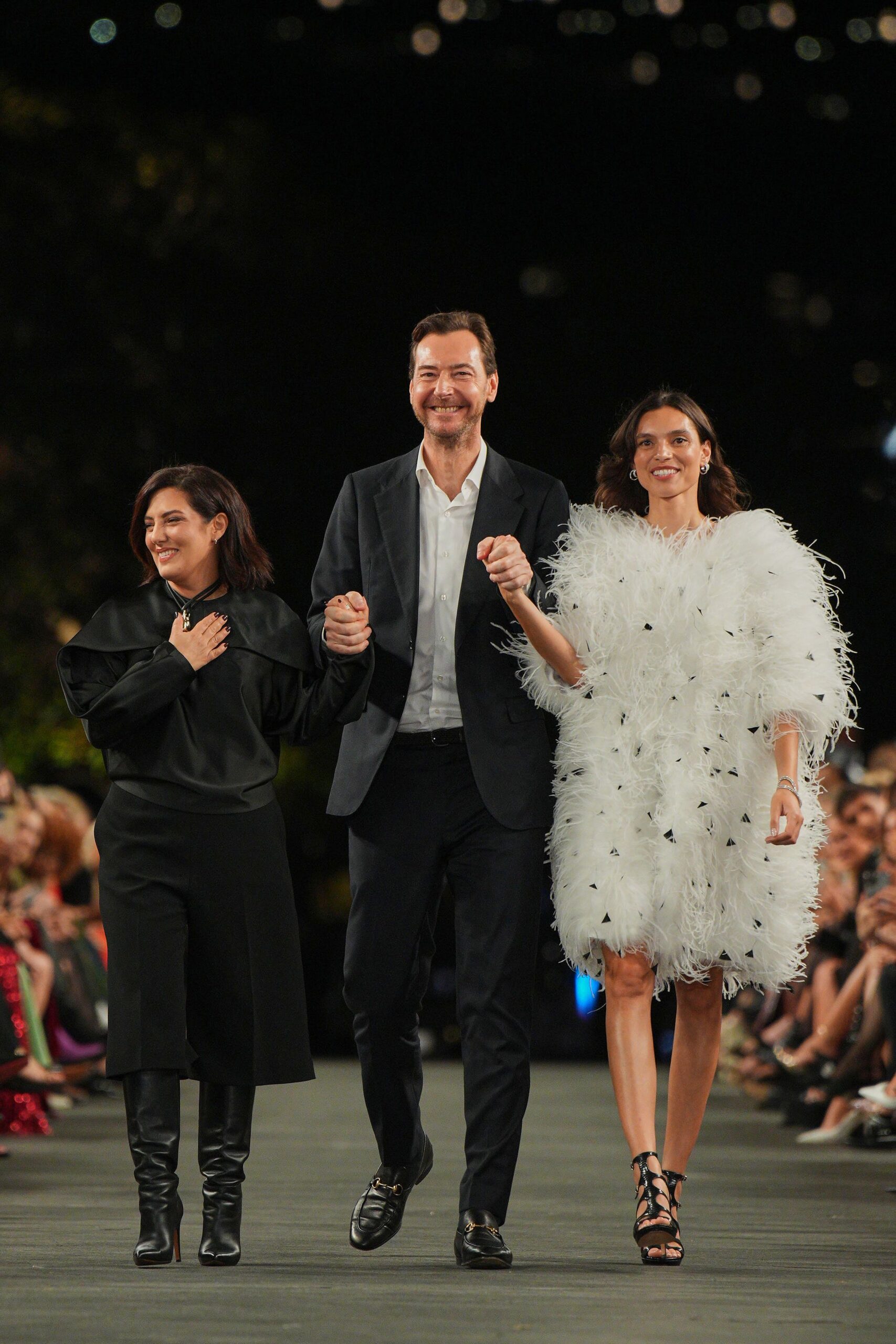 black and white runway looks
