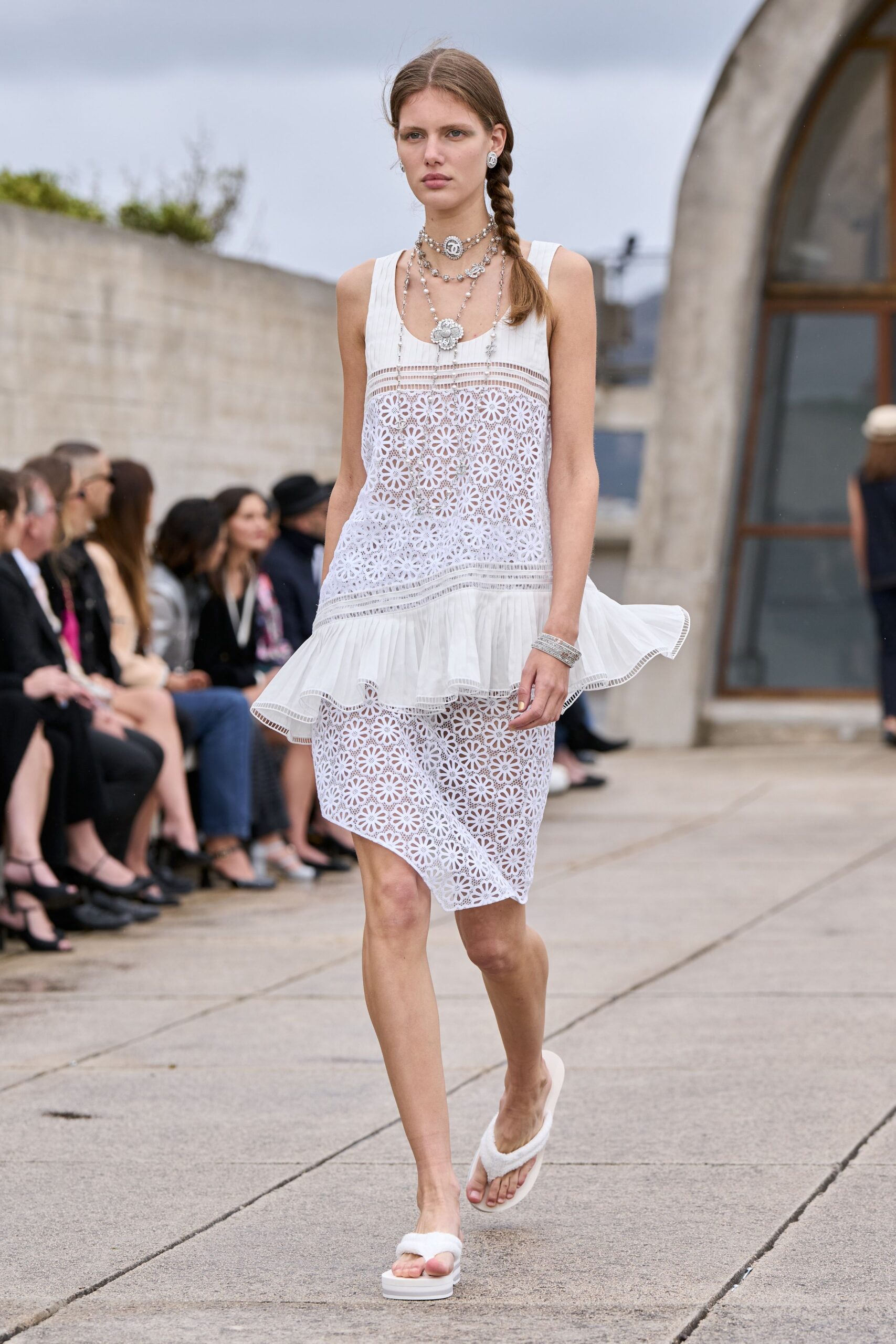 white embroidered midi dress