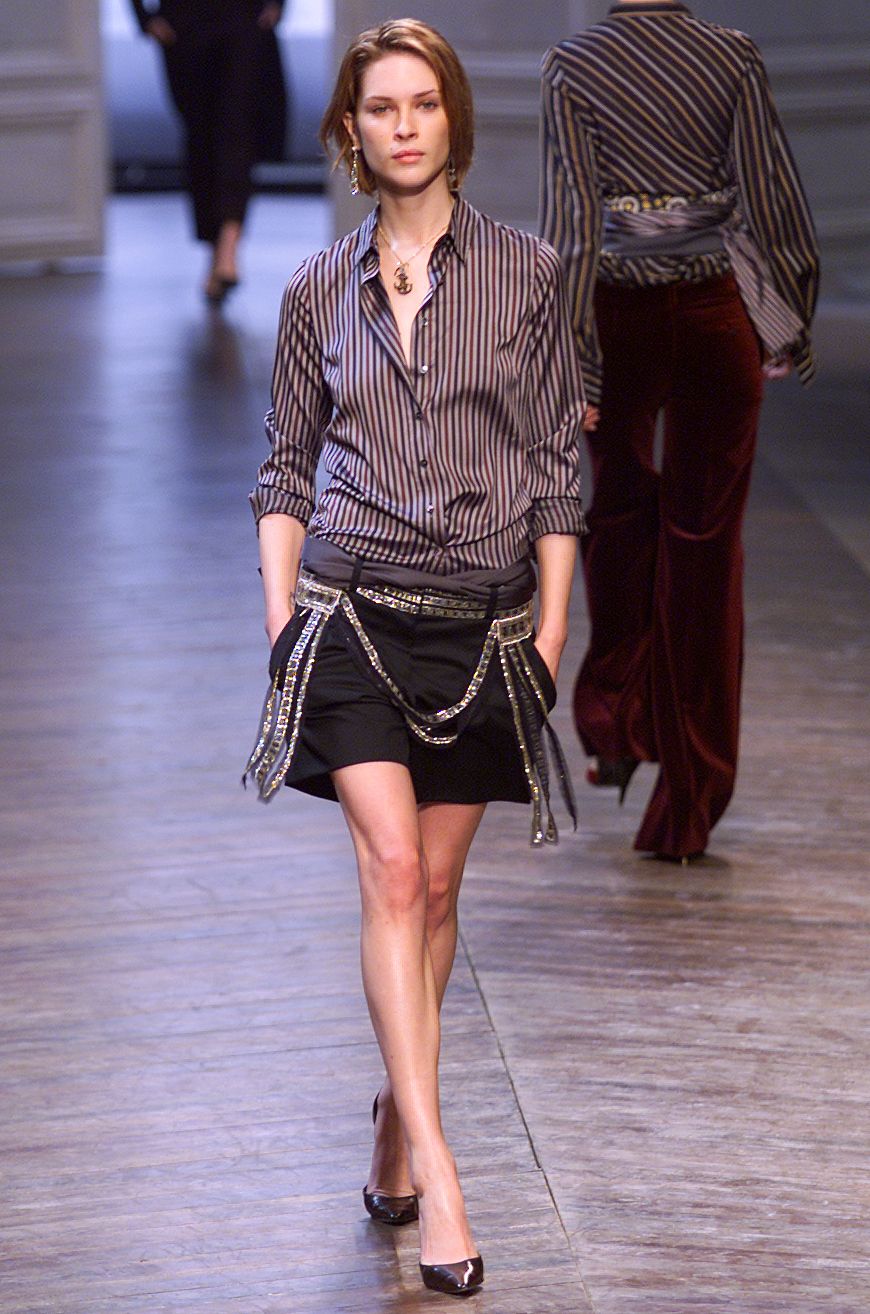 gray unknown layered embellished shiny belt