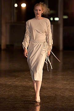 draped ivory midi dress