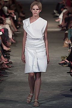 asymmetric draped white mini dress