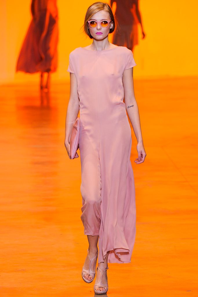 pink bias-cut satin maxi dress