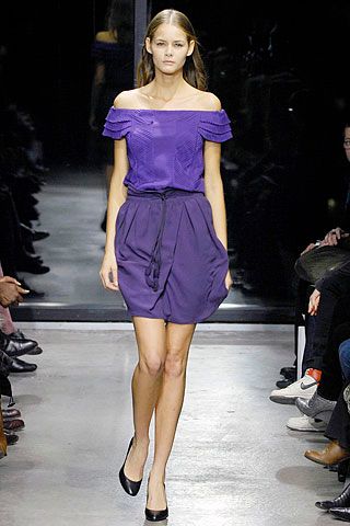 purple unknown off-shoulder short-sleeve relaxed belted draped mini-dress
