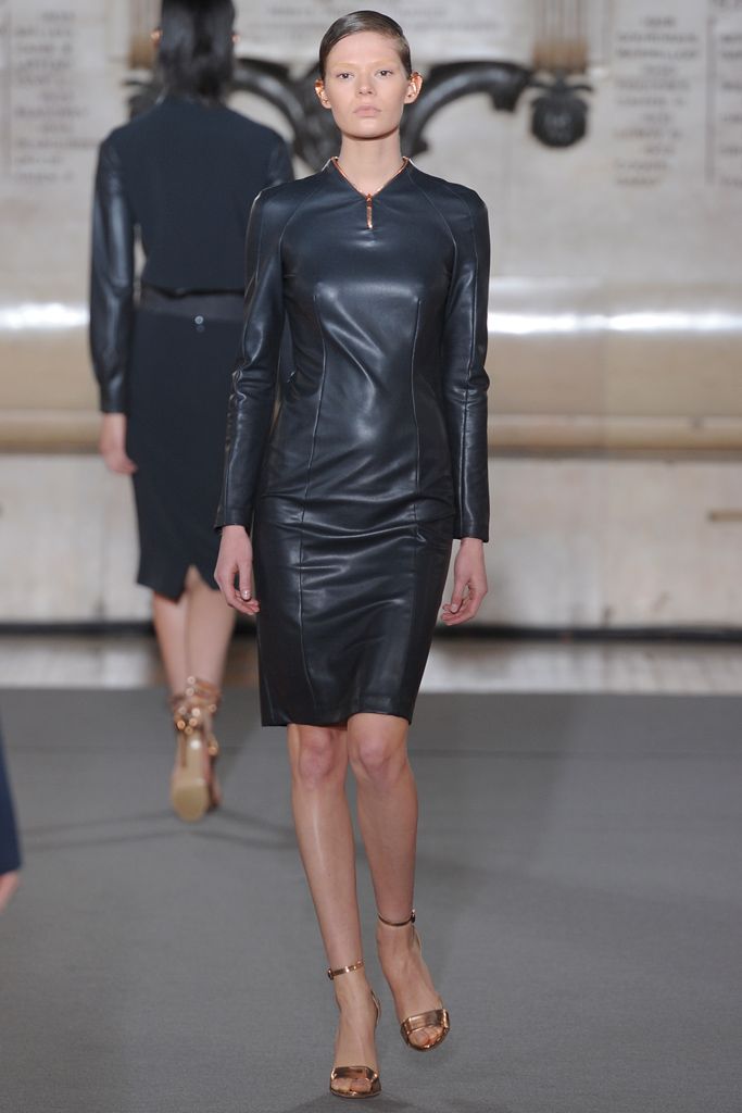 black leather bodycon midi dress