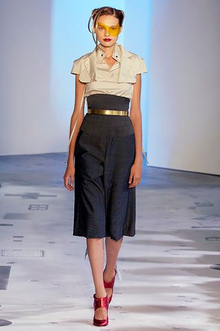high-waisted black wide-leg pants