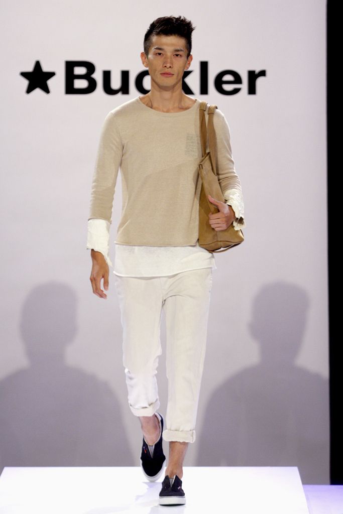 beige knit boat-neck sweater
