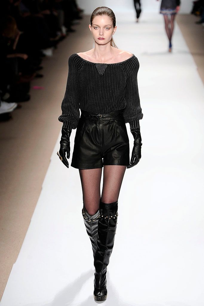 thigh-high studded leather boots