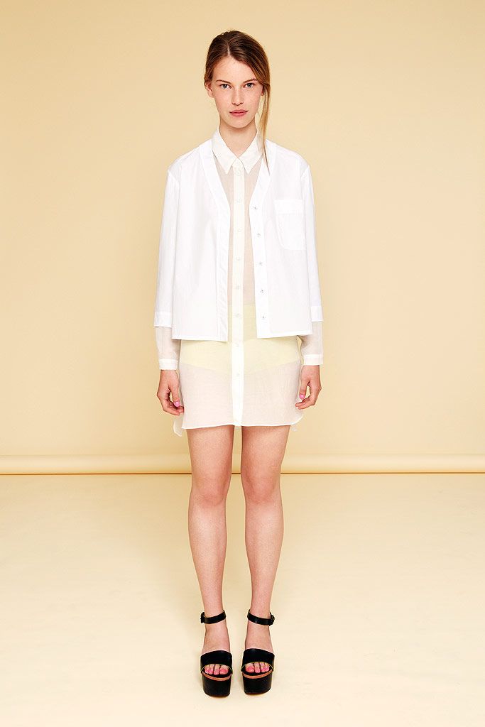 sheer white shirt dress