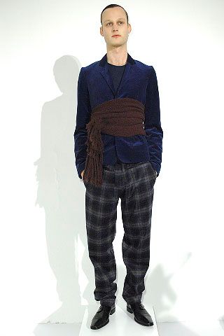 blue velvet blazer with sash belt
