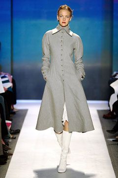 gray shirt-dress with white collar