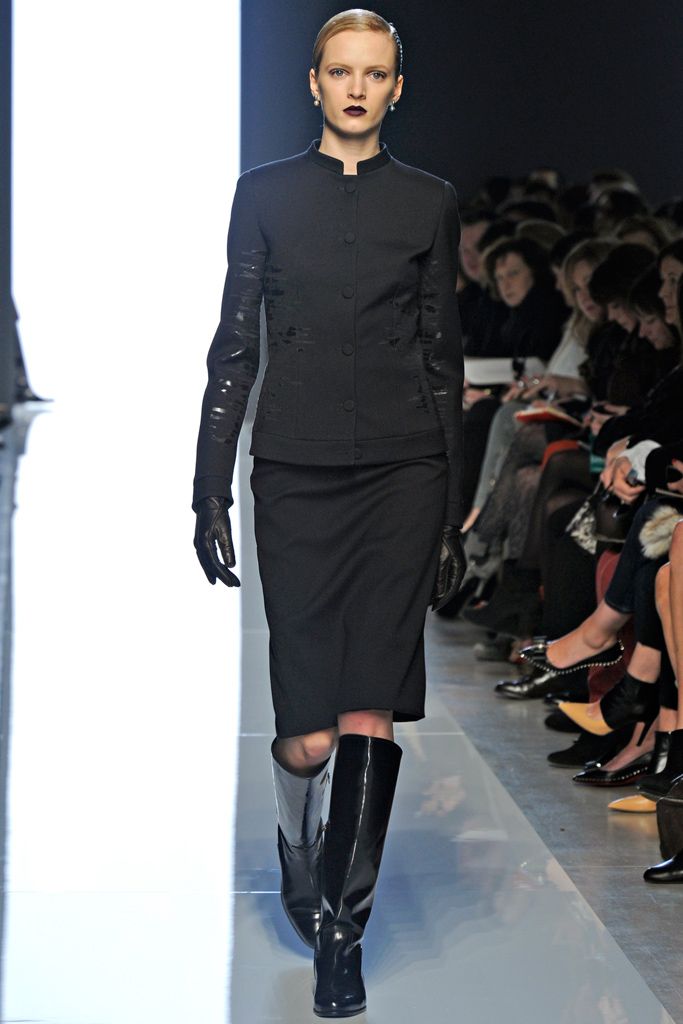 black leather shiny gloves