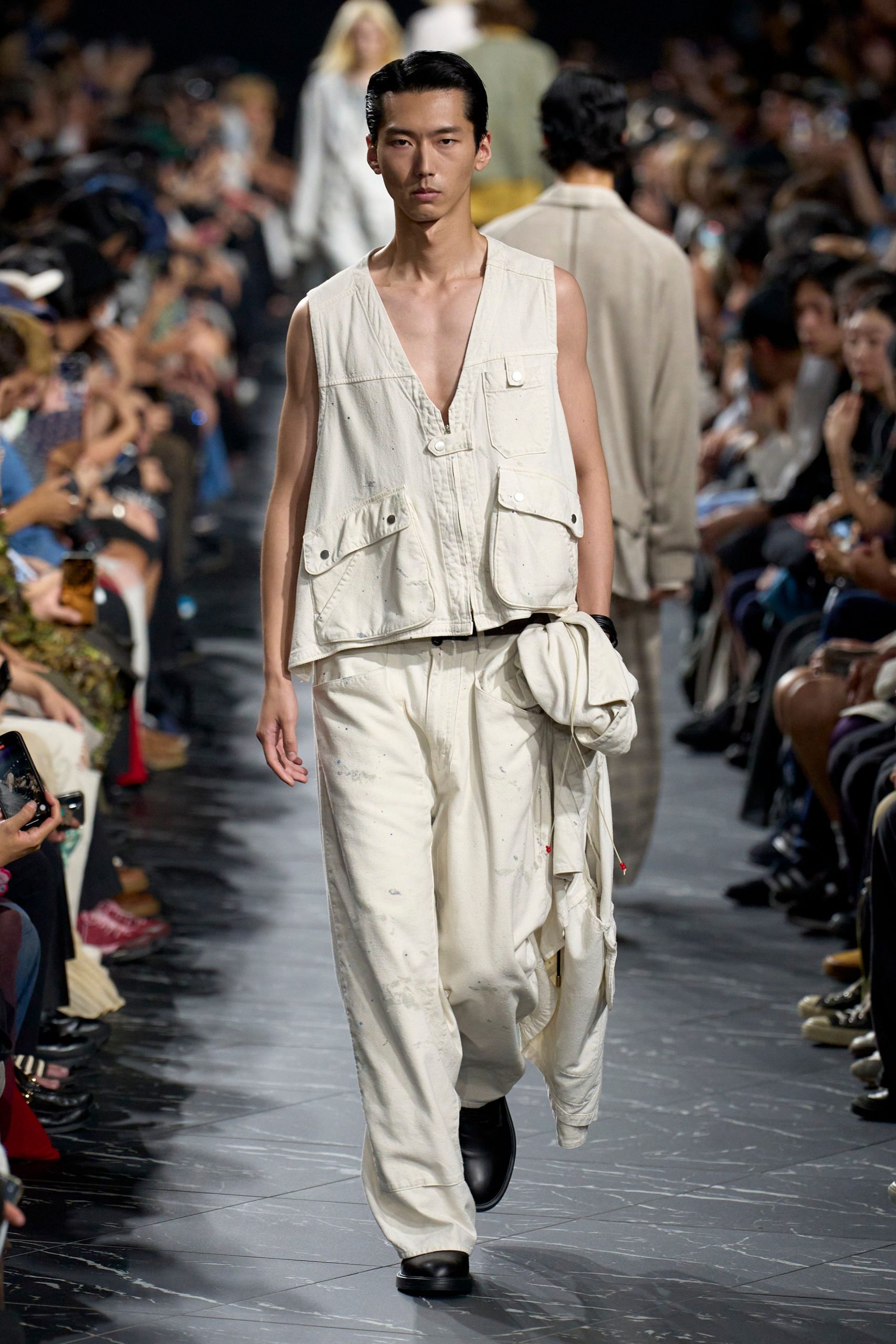 white cotton vest and pants