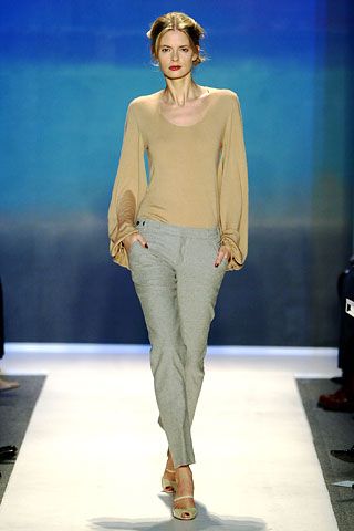 beige draped long-sleeve top