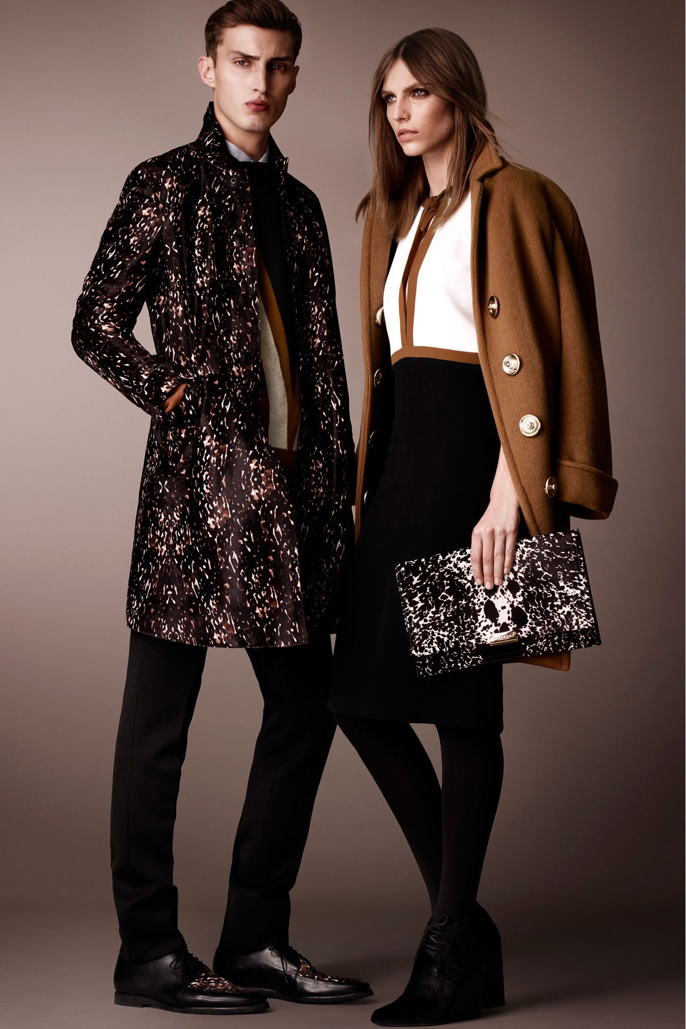 ink-splatter print tailored coat