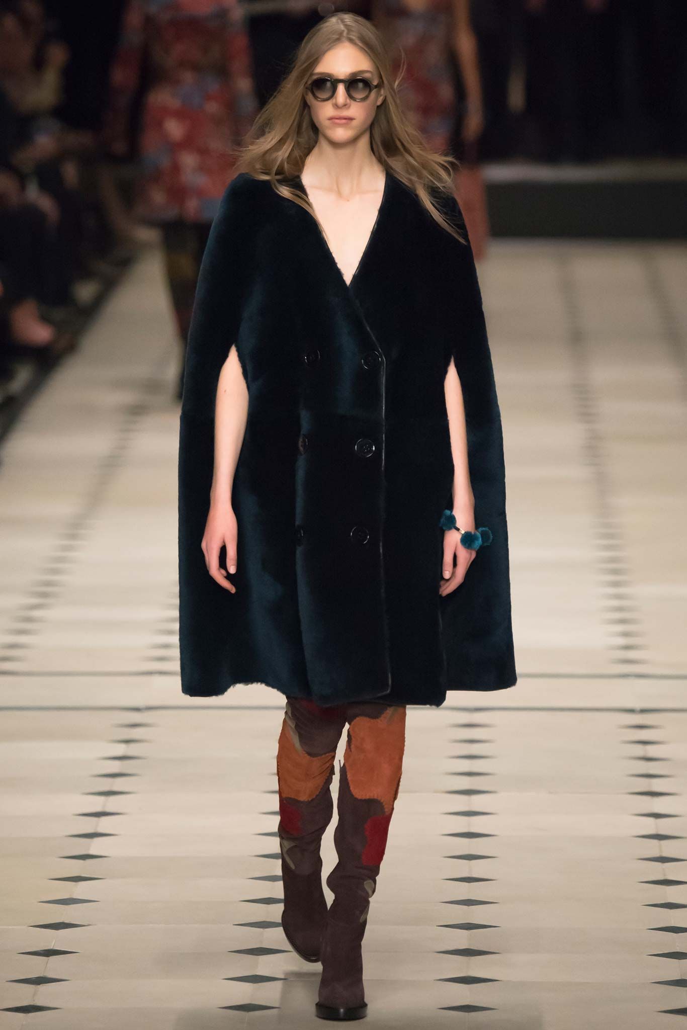 multi suede thigh-high round-toe textured boots