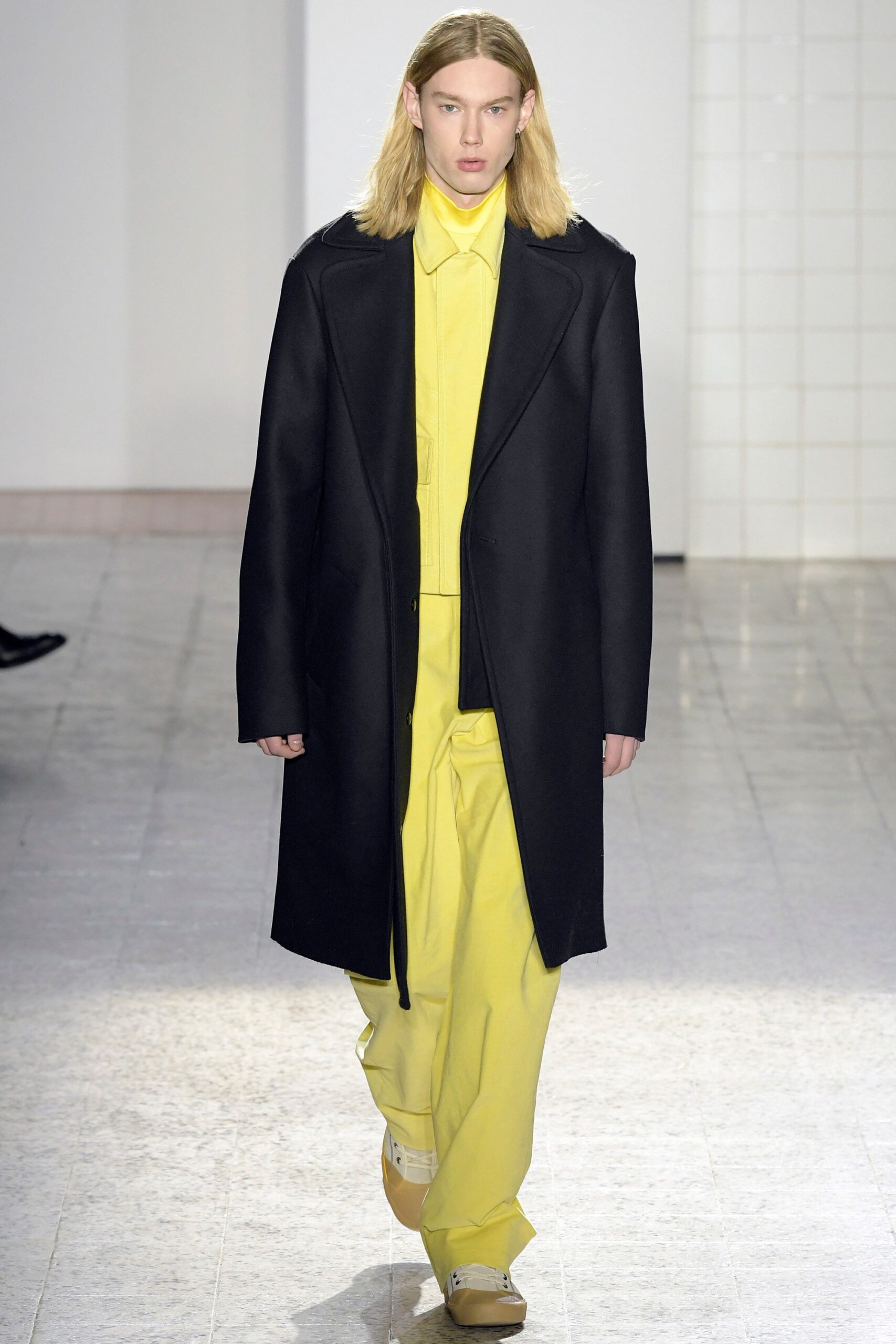 oversized black wool coat