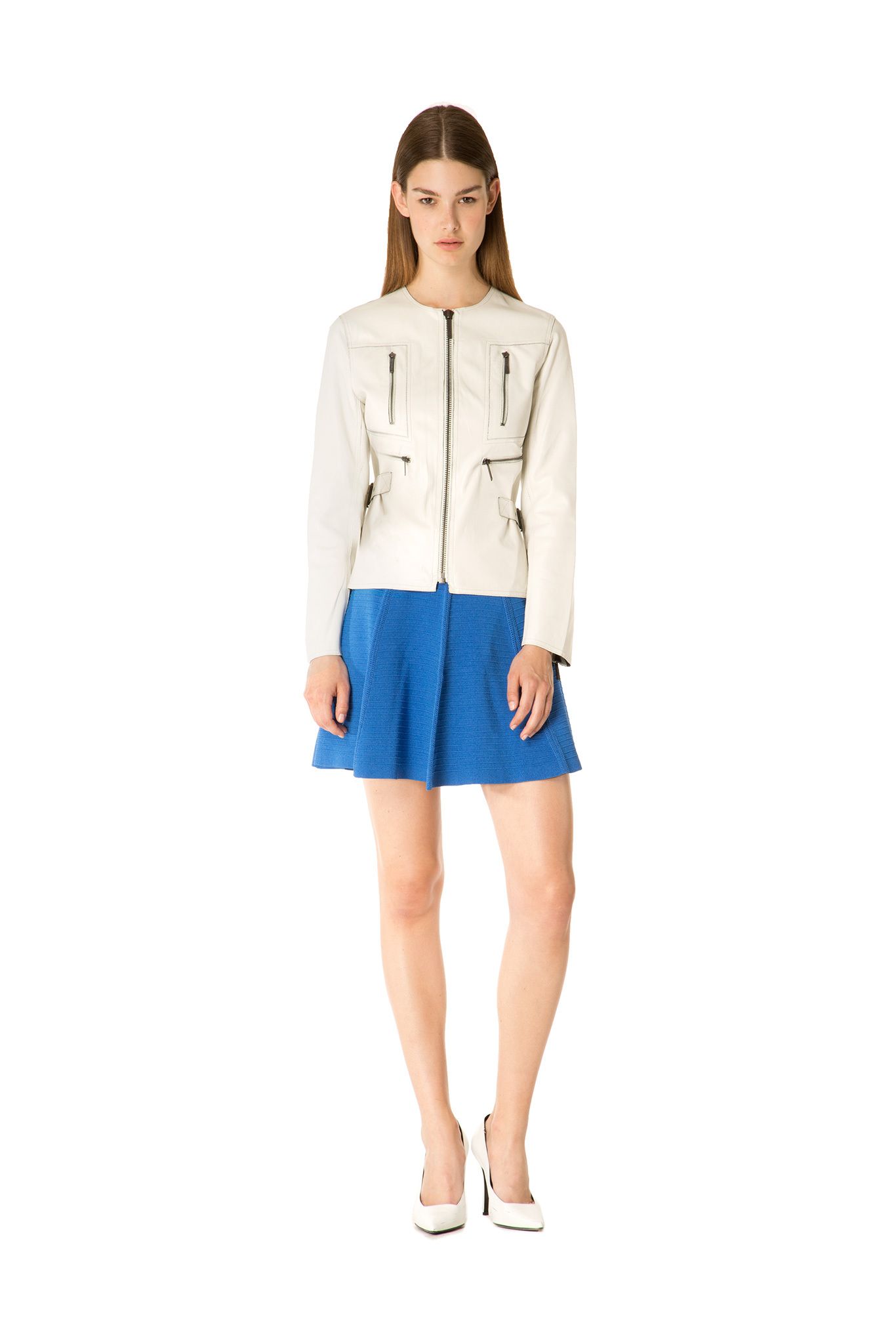 ivory leather moto jacket