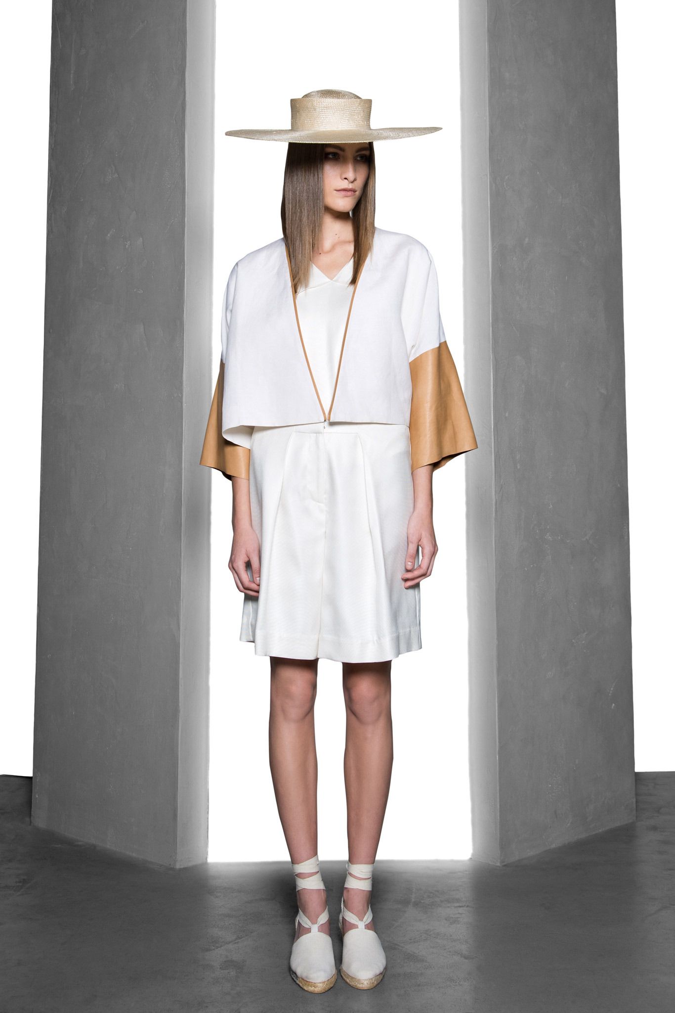 white cape-overlay mini dress