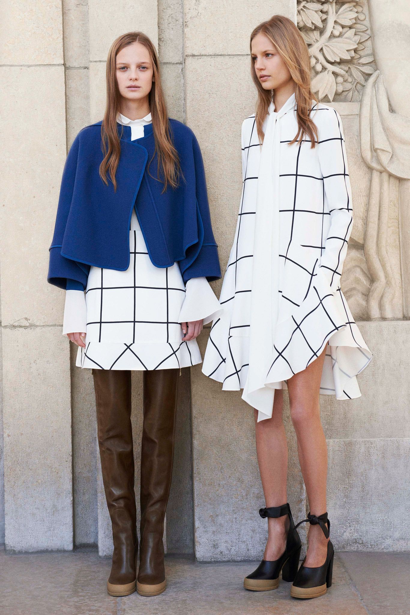 blue unknown open-front high-neck relaxed cropped cape