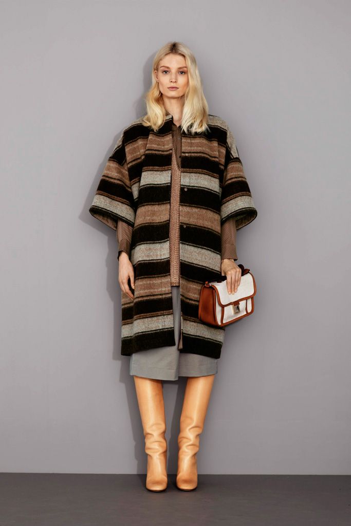 striped blanket coat