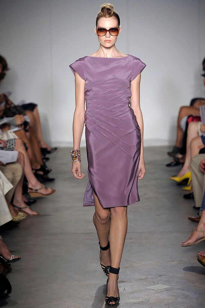 purple satin short-sleeve boat-neck fitted draped ruched midi-dress